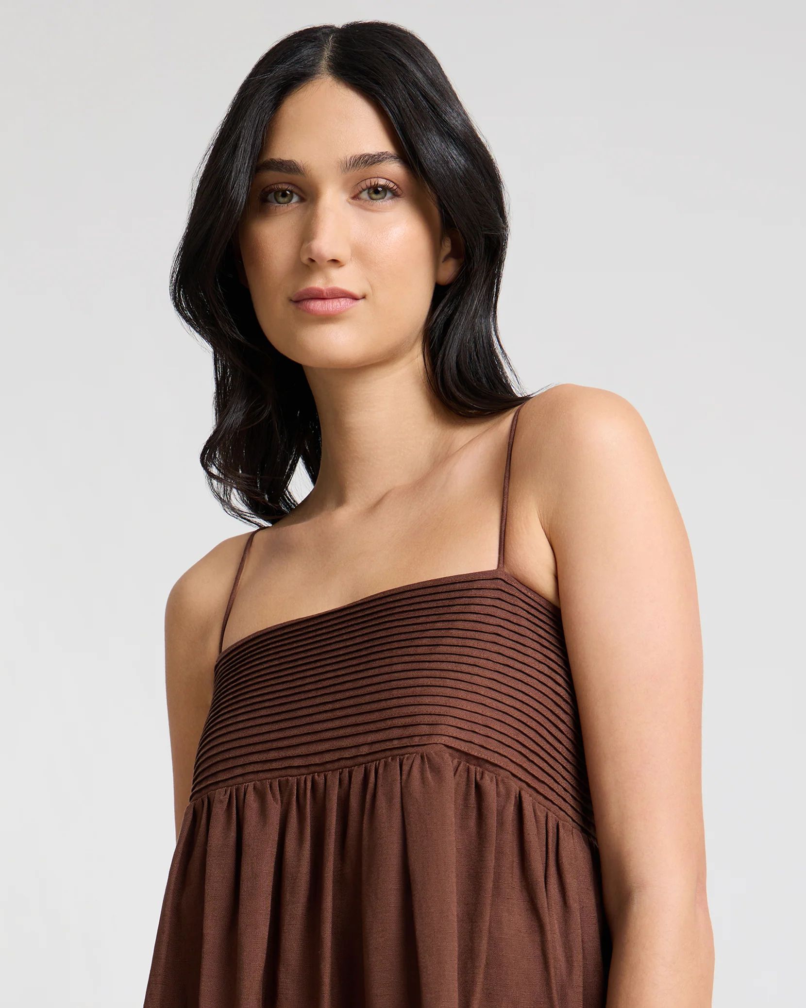 A-Line Pintuck Midi Dress - Image 4