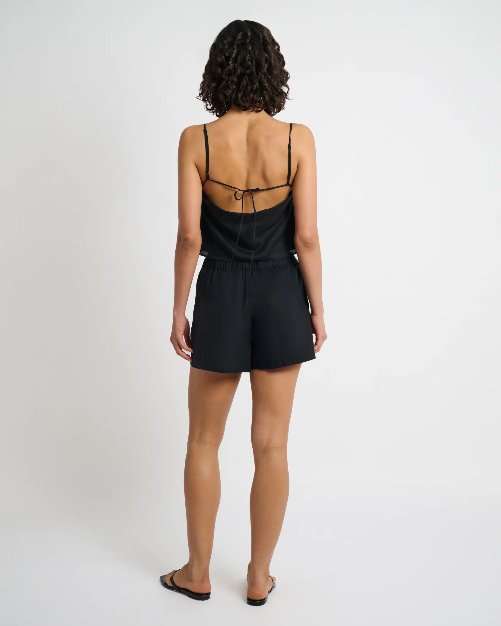 Air Linen Elastic Drawstring Short - Image 5