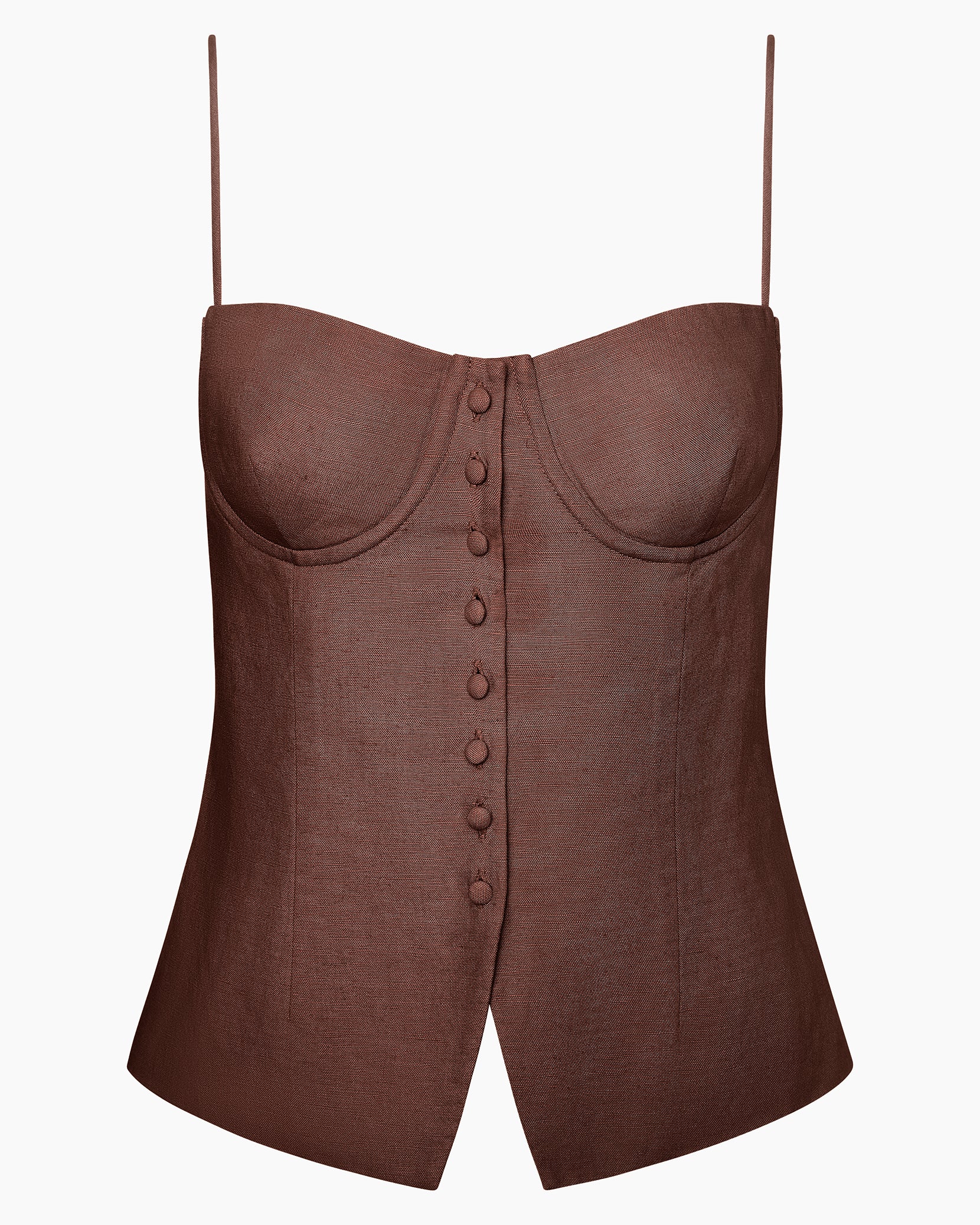 Air Linen Underwire Corset Top - Image 2