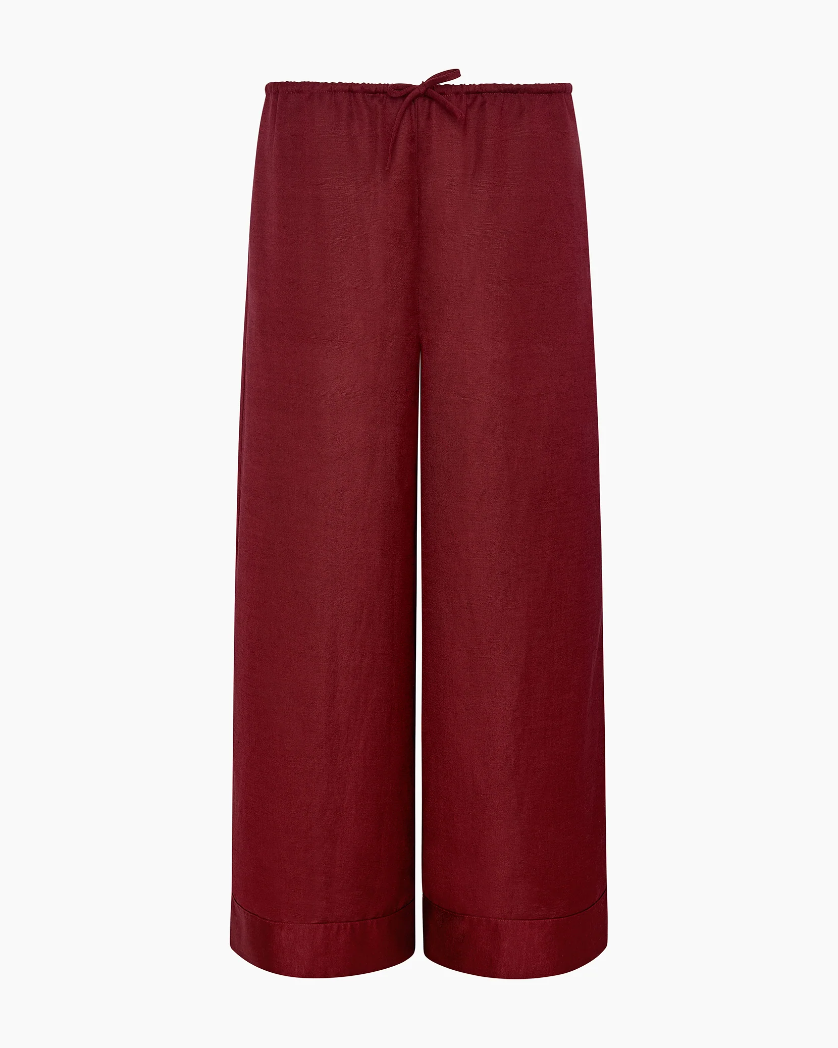 Air Linen Wide Leg Drawstring Pant - Image 3