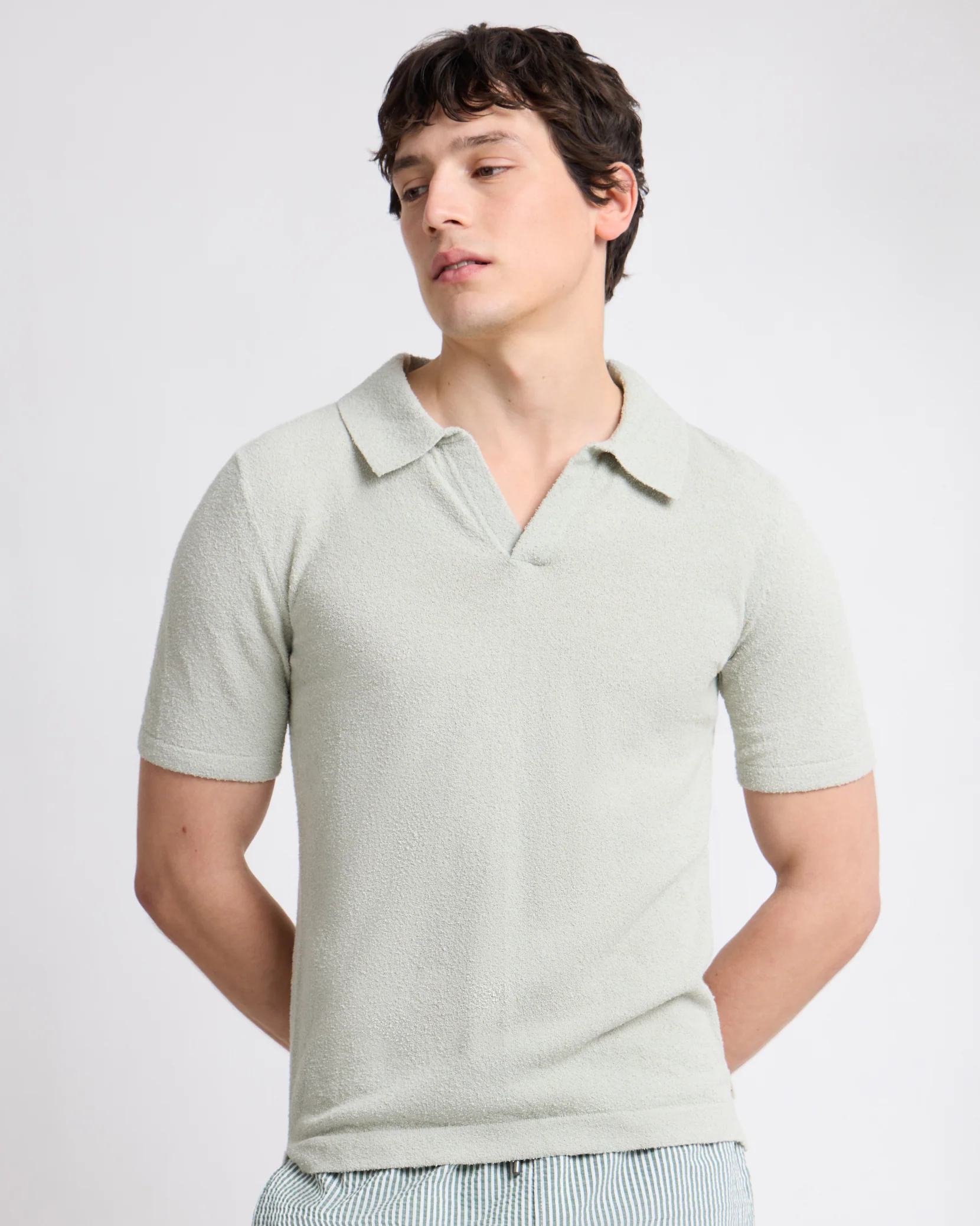 Boucle Knit Johnny Polo - Image 3