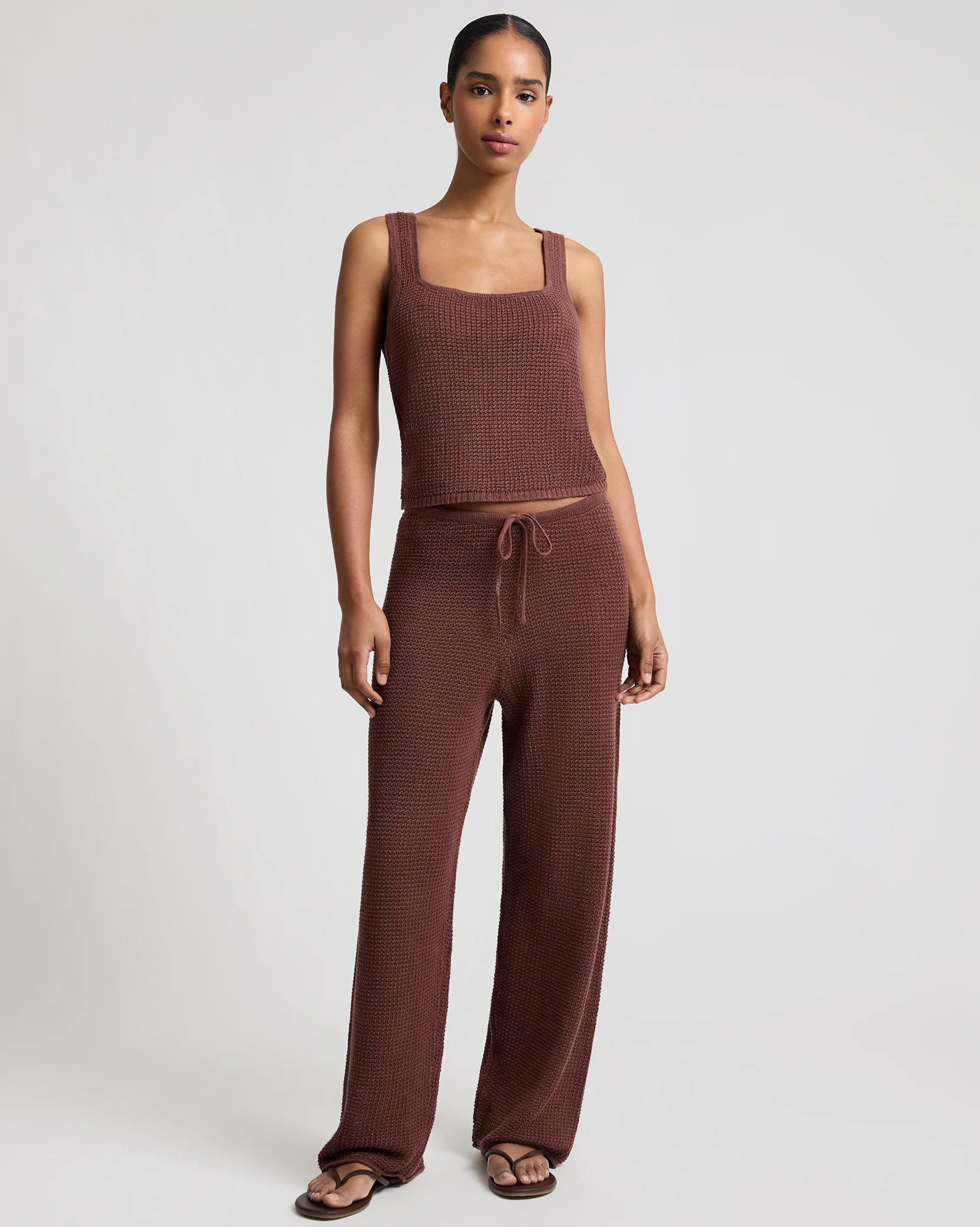 Knit Square Neck Tank Top - Image 3