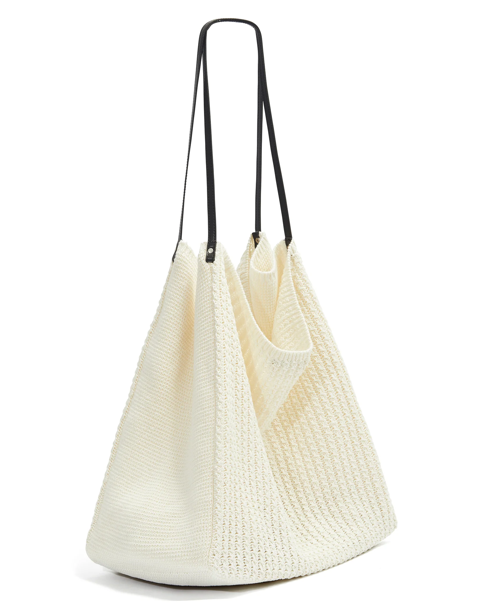 Large Linen Knit Tote Bag - Image 3