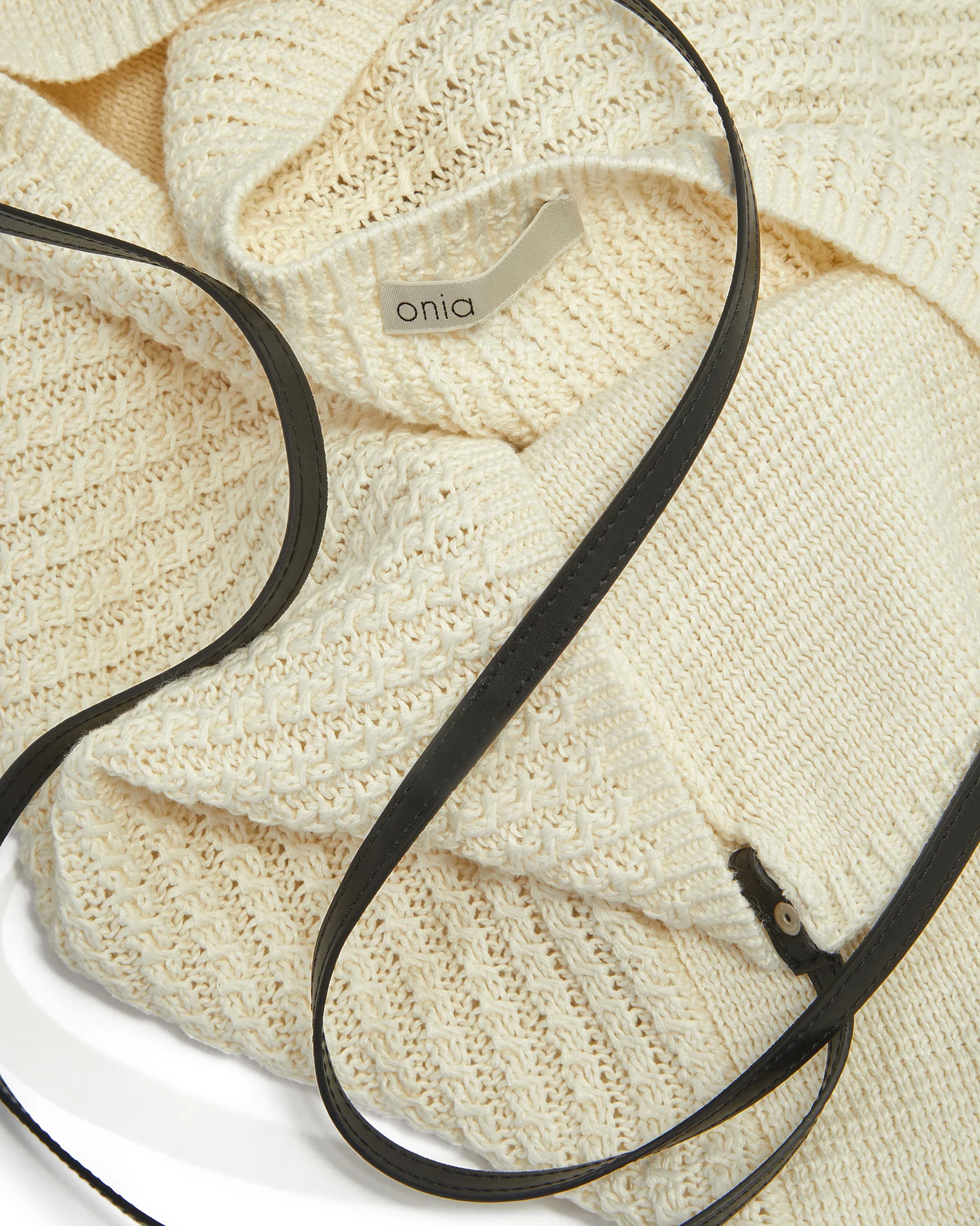 Large Linen Knit Tote Bag - Image 4