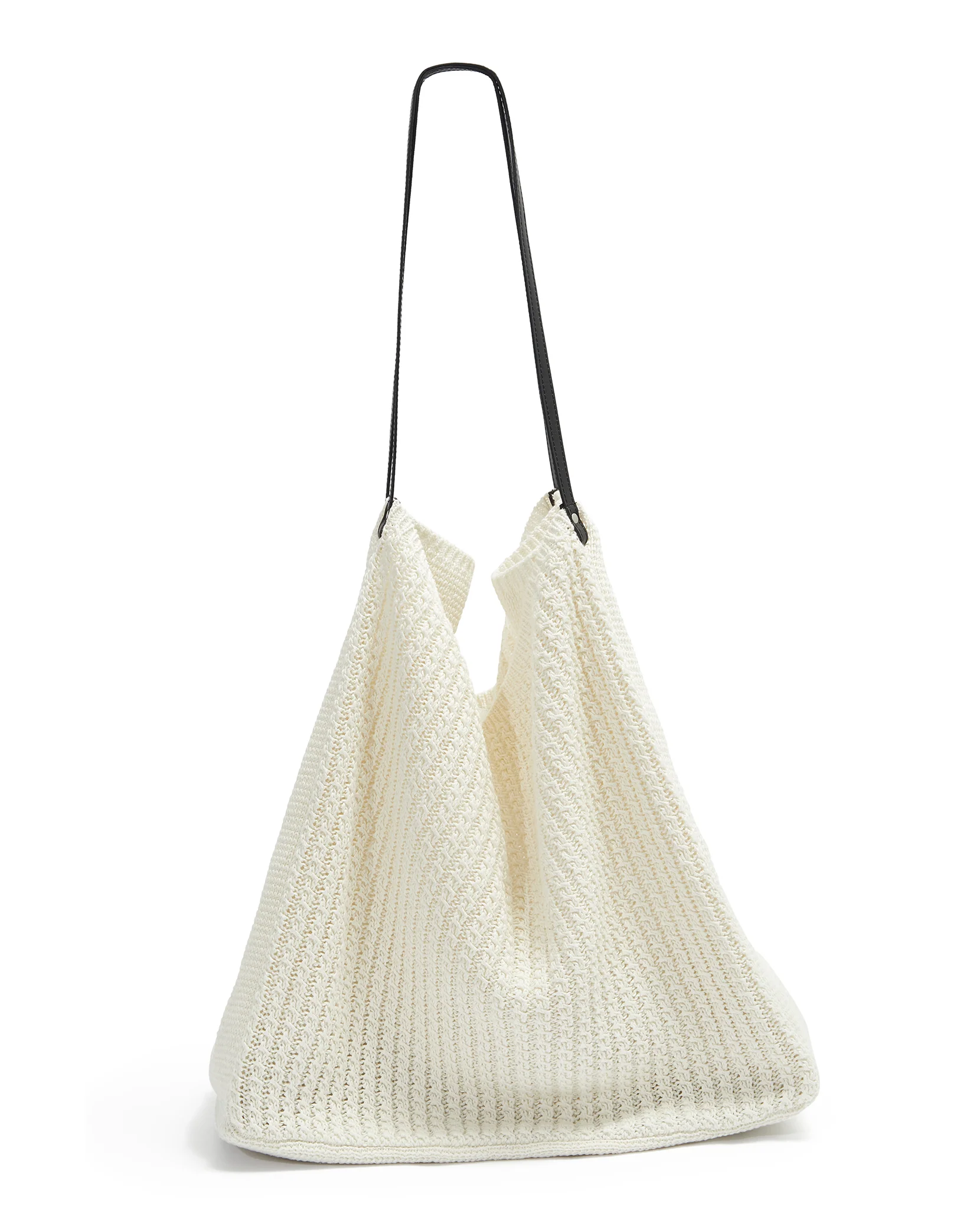 Large Linen Knit Tote Bag - Image 5