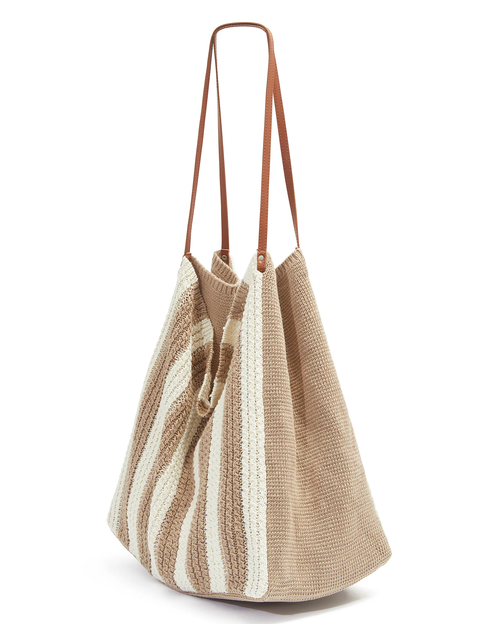 Large Linen Knit Tote Bag - Image 3