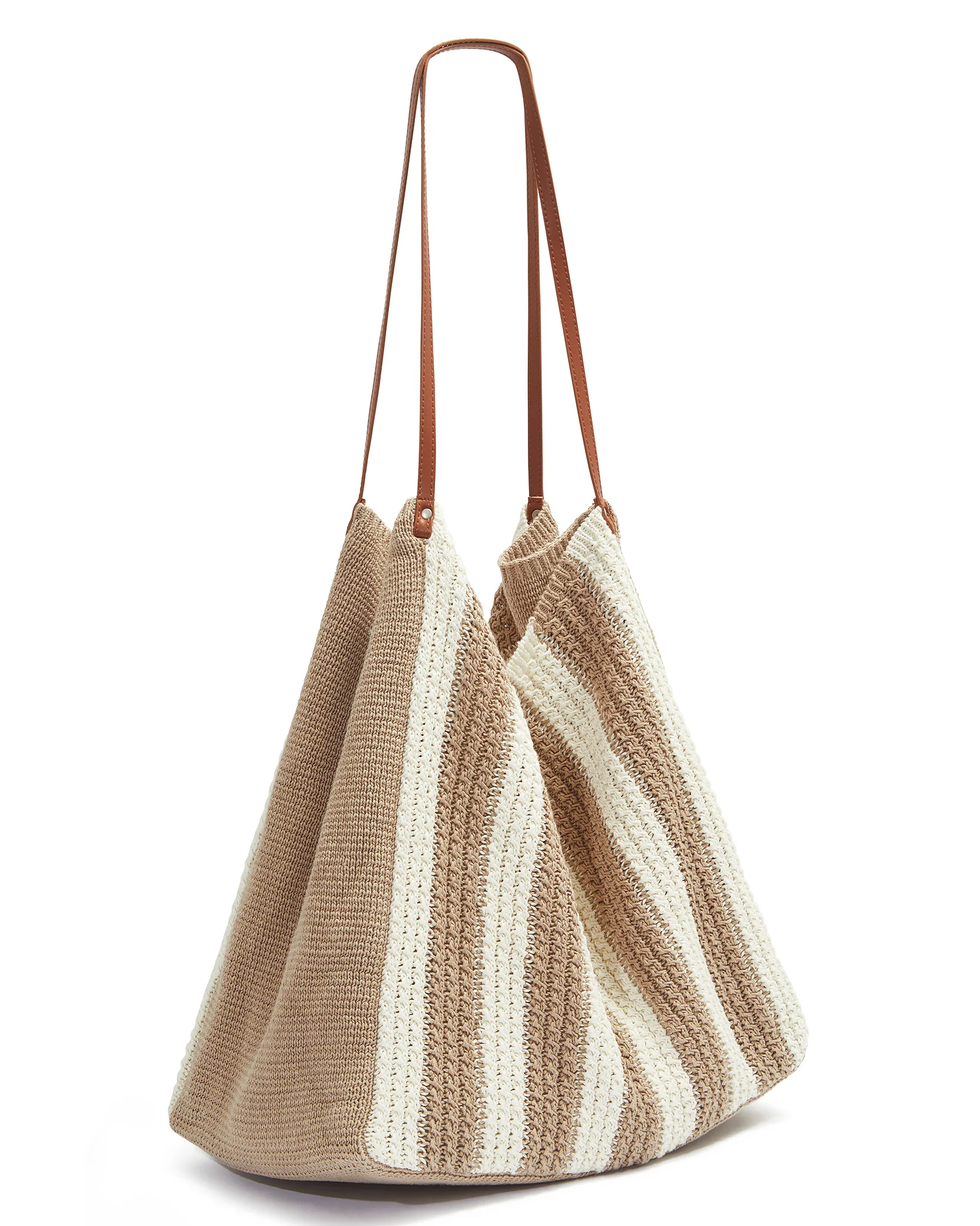 Large Linen Knit Tote Bag - Image 4