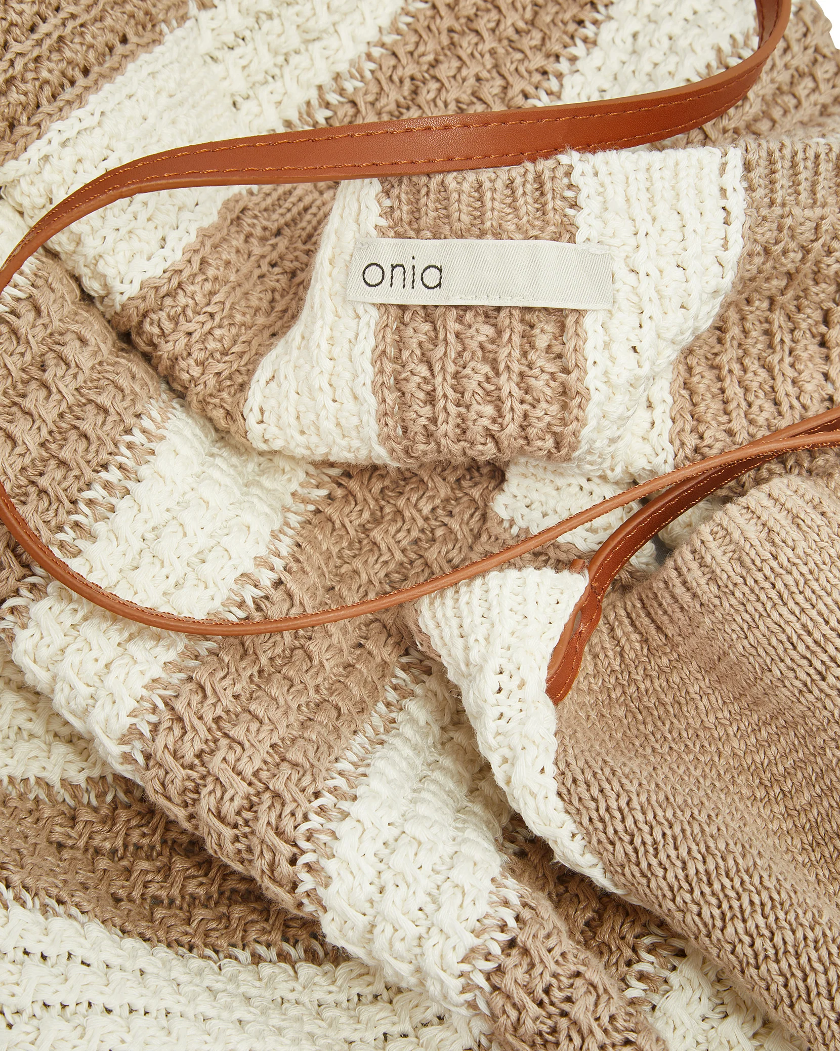 Large Linen Knit Tote Bag - Image 5