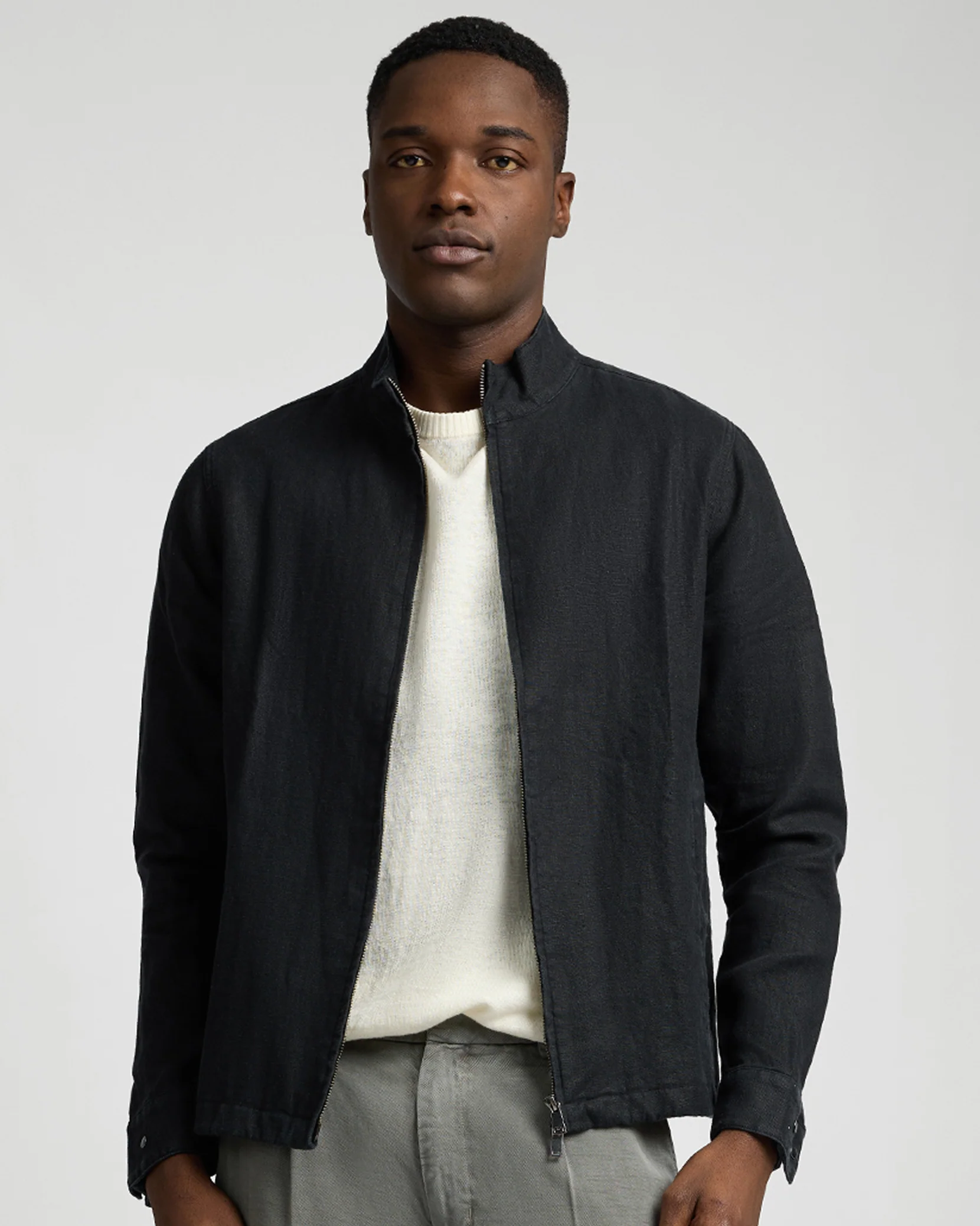 Linen Bomber Jacket - Image 2