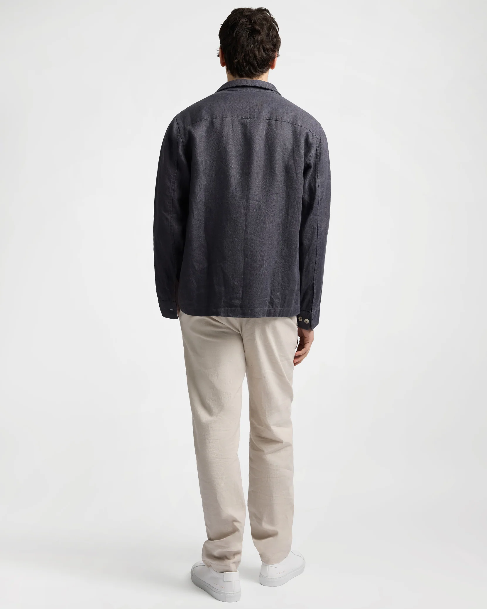 Linen Herringbone Overshirt - Image 6
