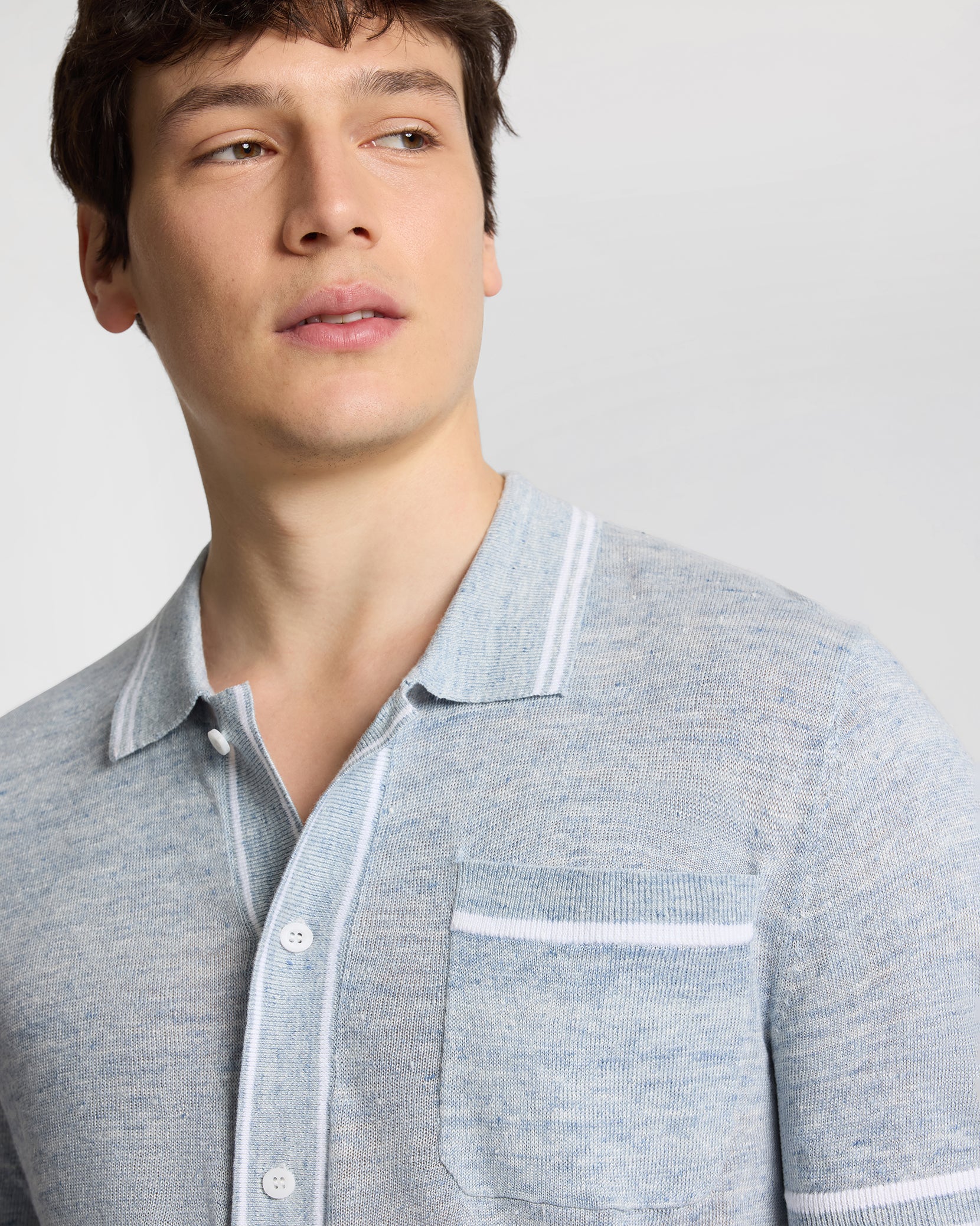Linen Knit Button Down Shirt - Image 4