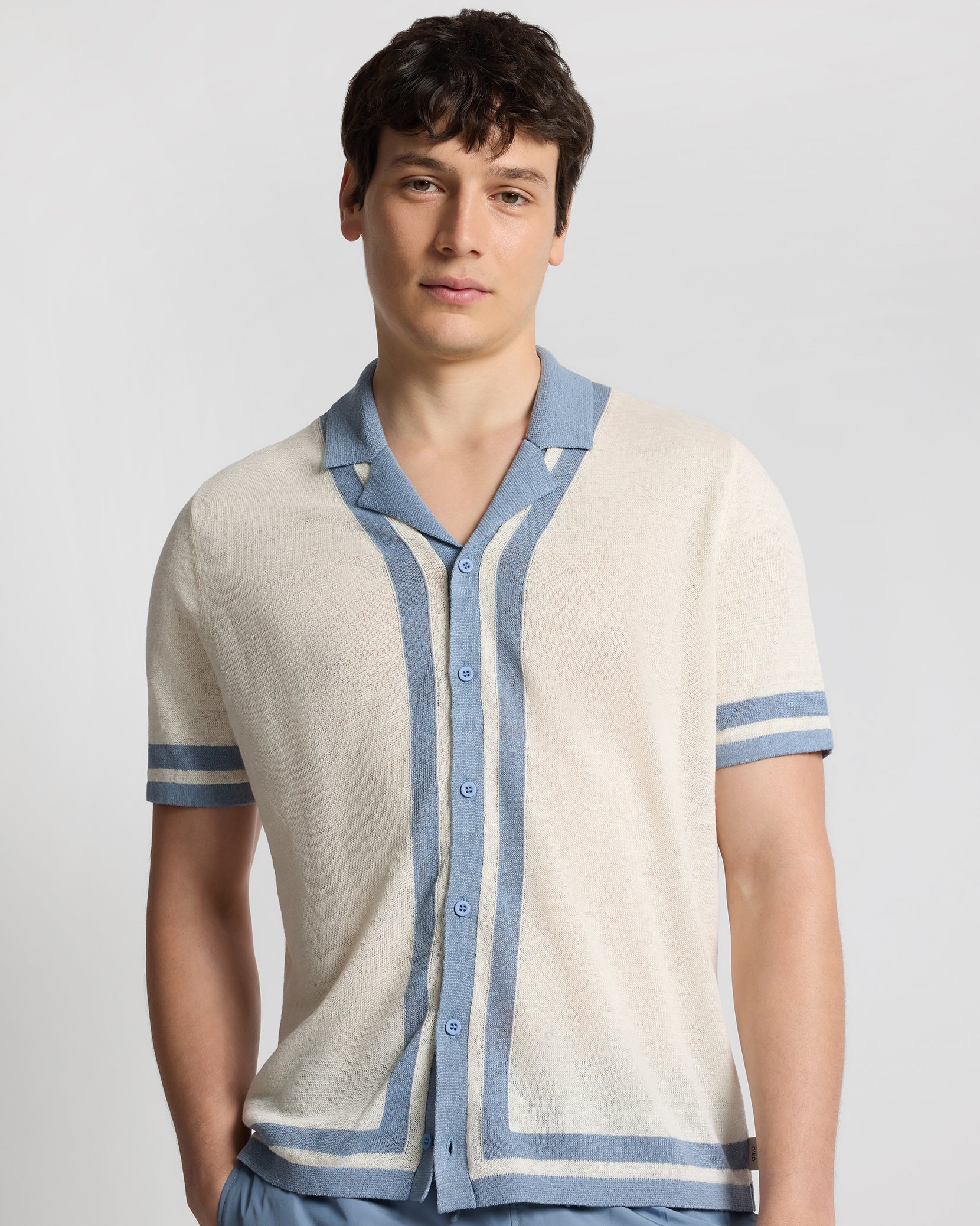 Linen Knit Camp Shirt - Image 2