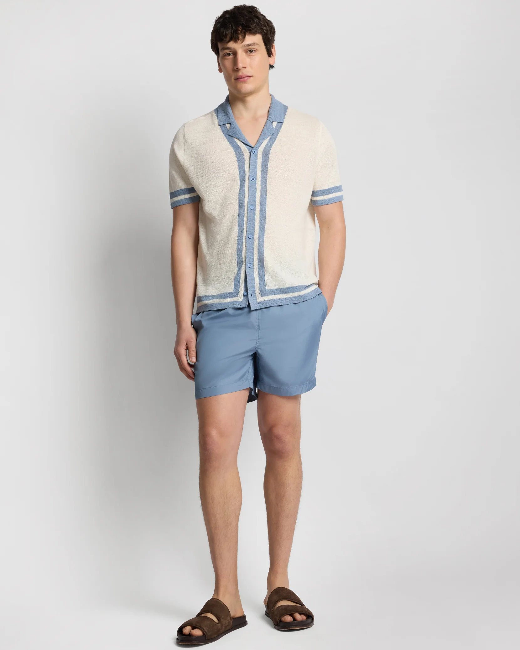 Linen Knit Camp Shirt - Image 3