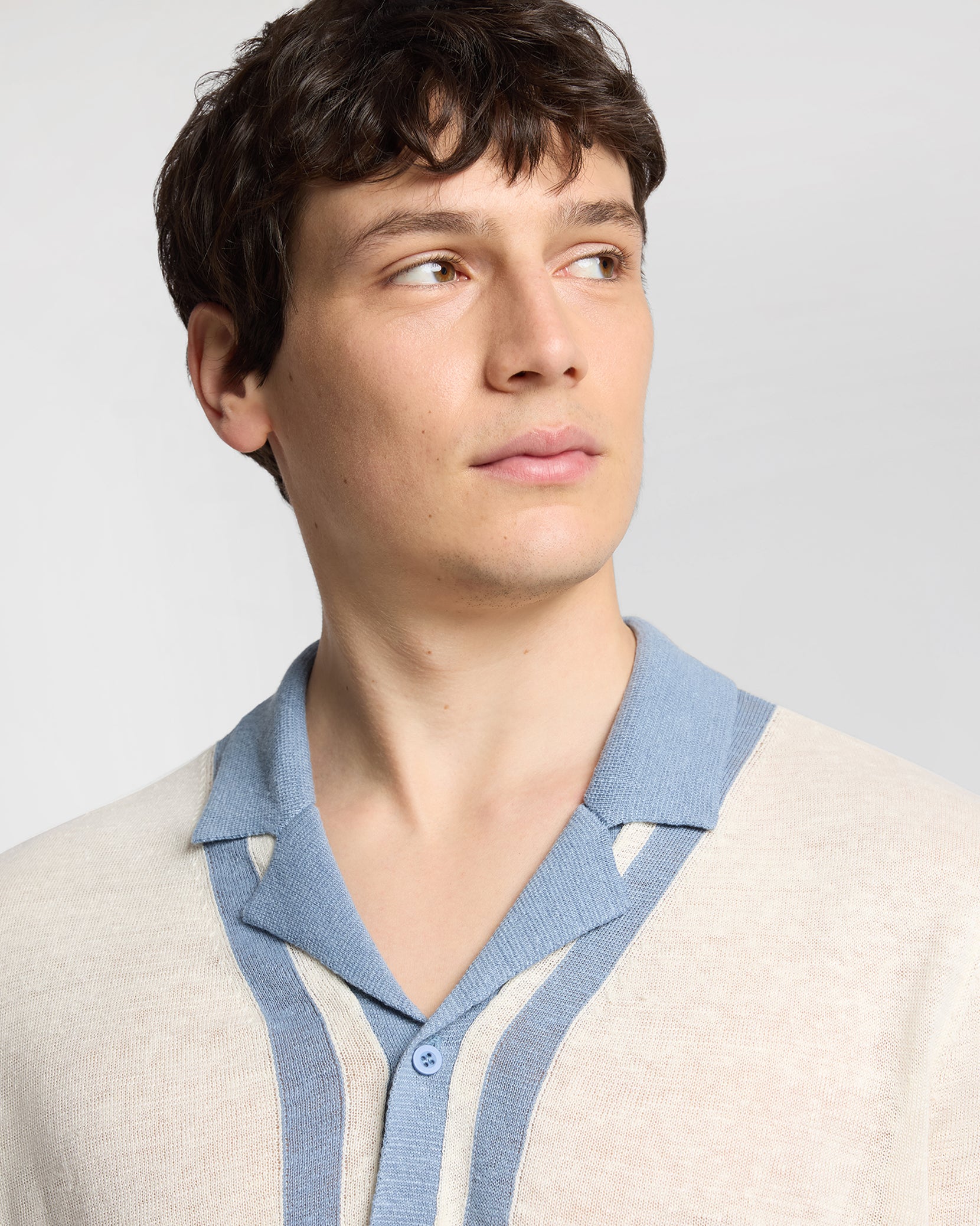 Linen Knit Camp Shirt - Image 4