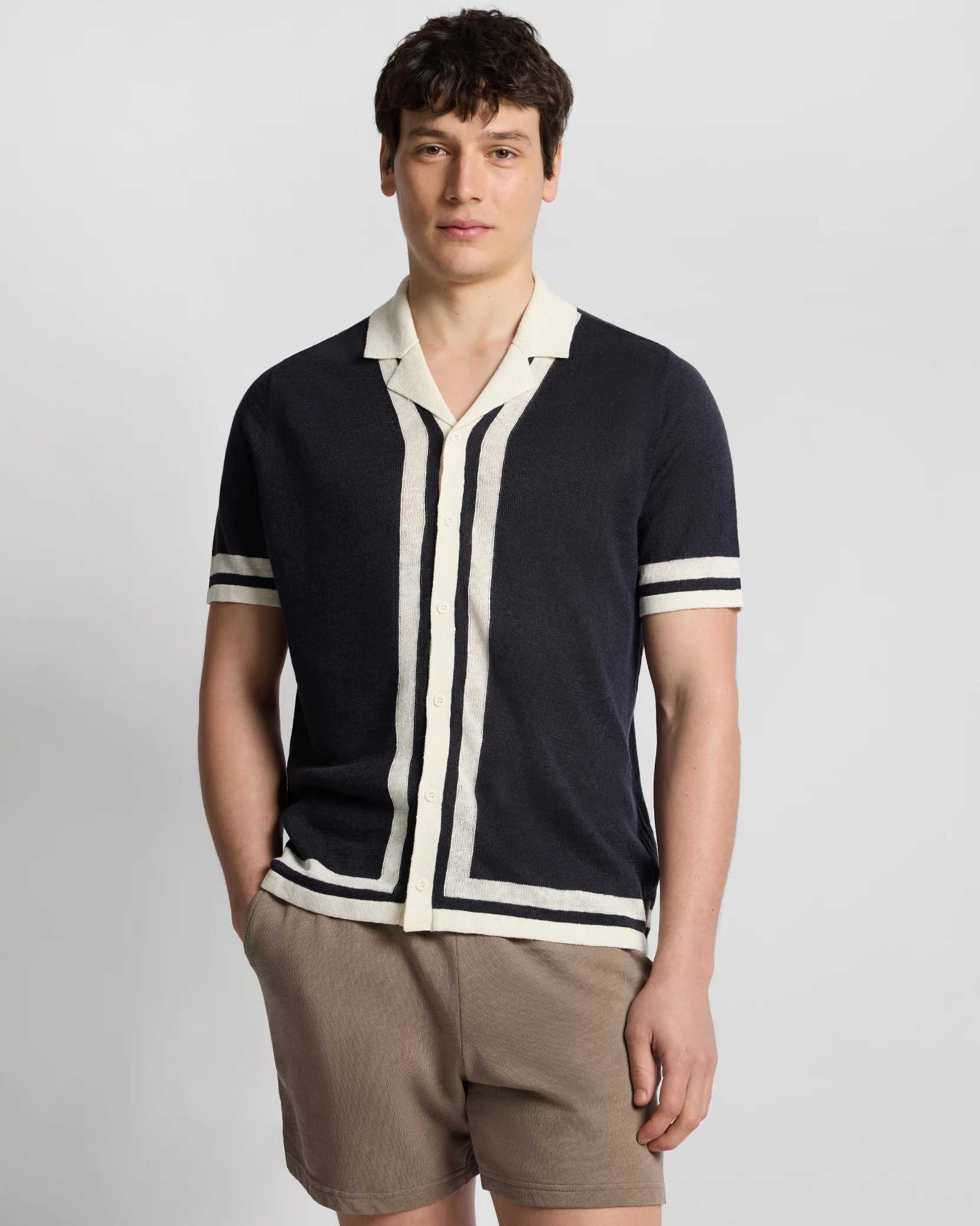 Linen Knit Camp Shirt - Image 2