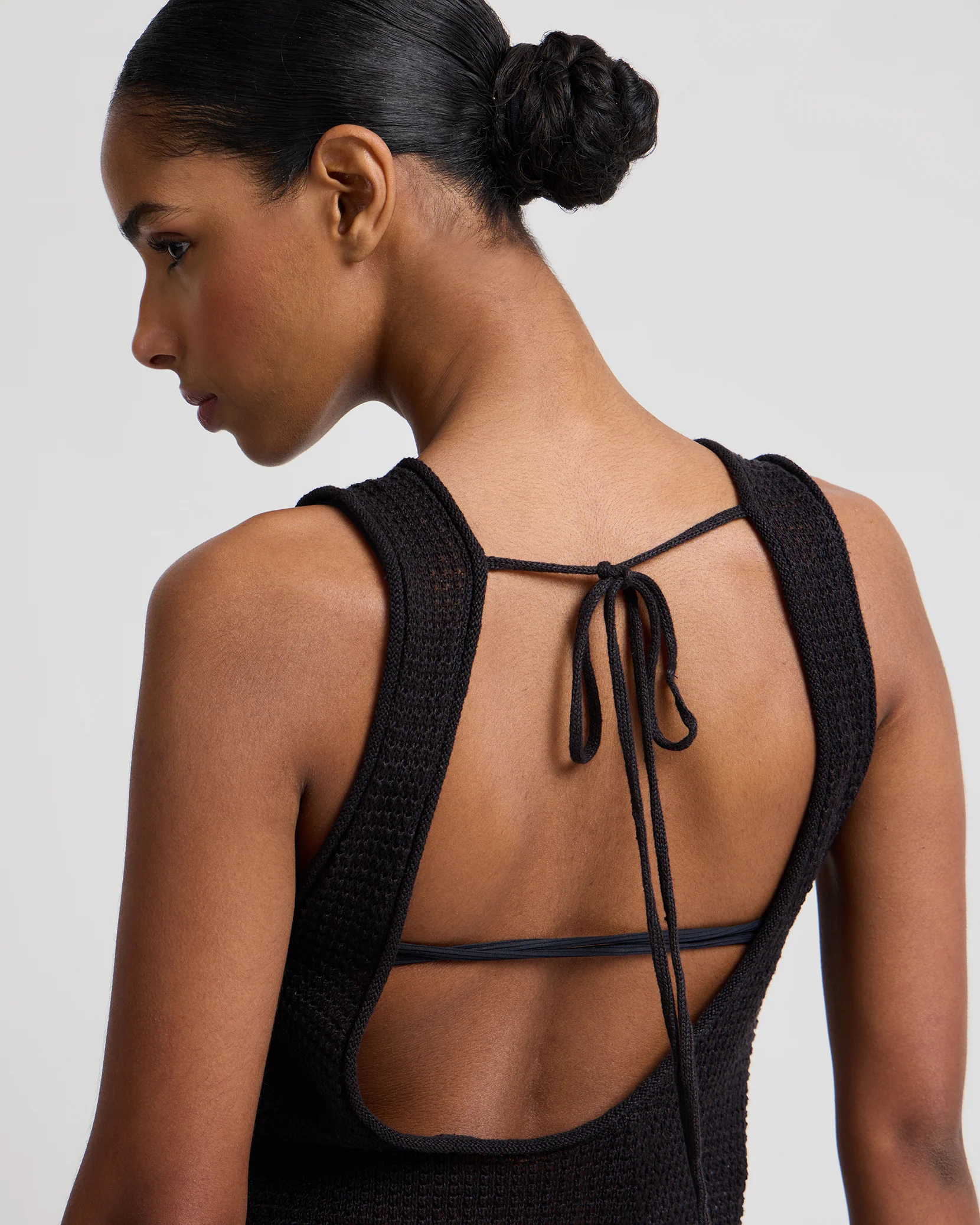 Linen Knit Scoop Back Maxi Dress - Image 4