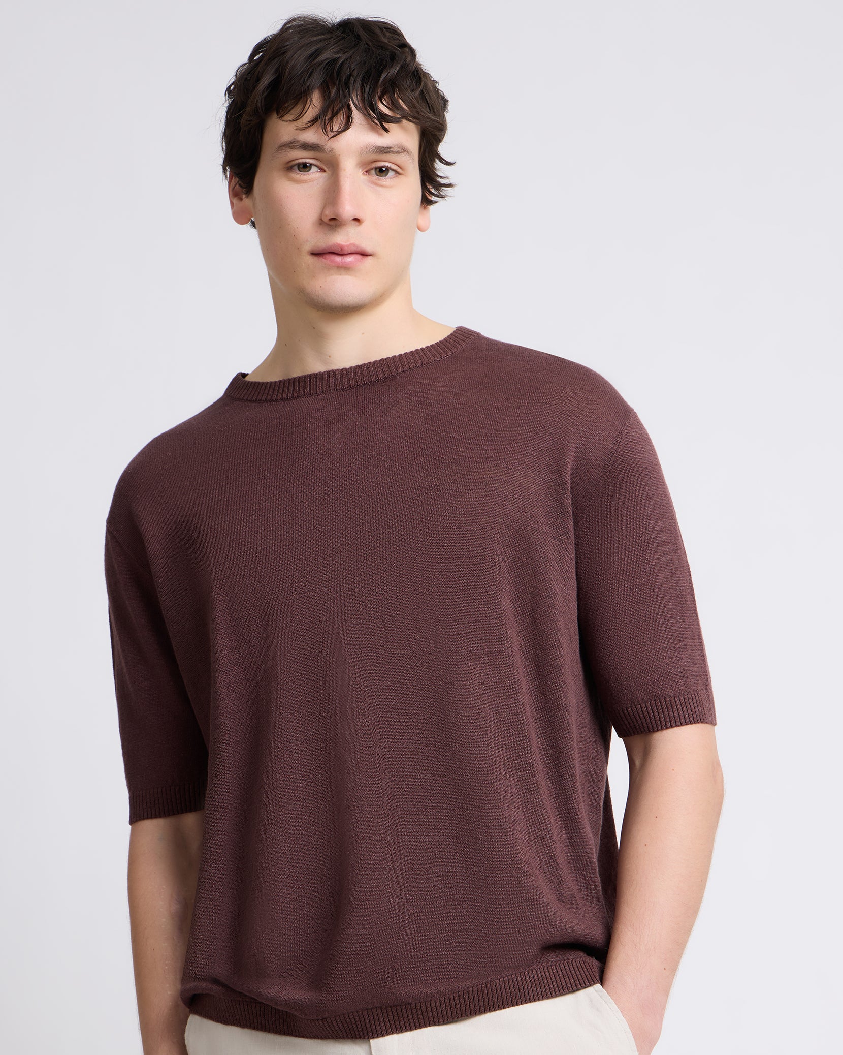Linen Knit Tee Shirt - Image 2