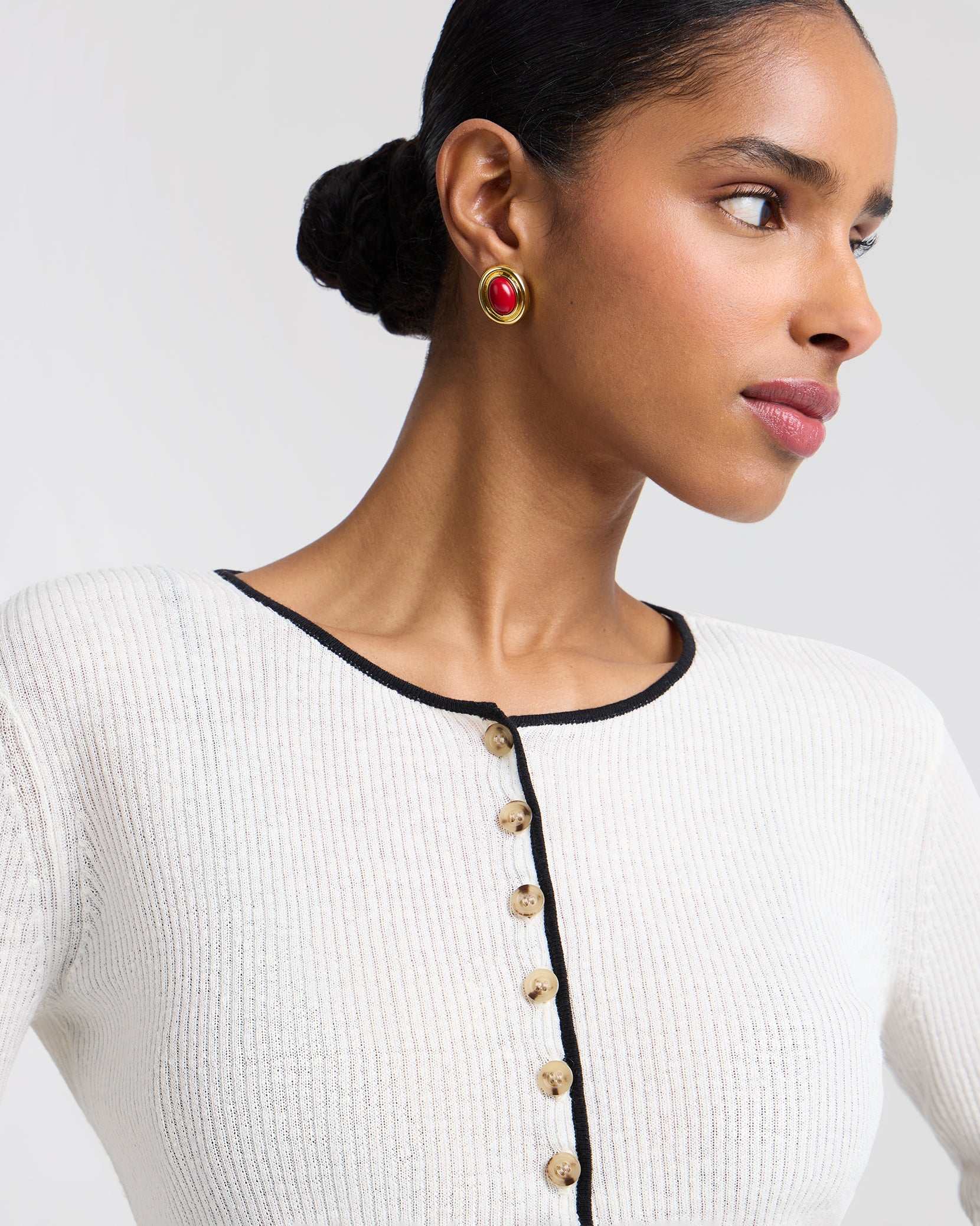 Linen Rib Cardigan - Image 5