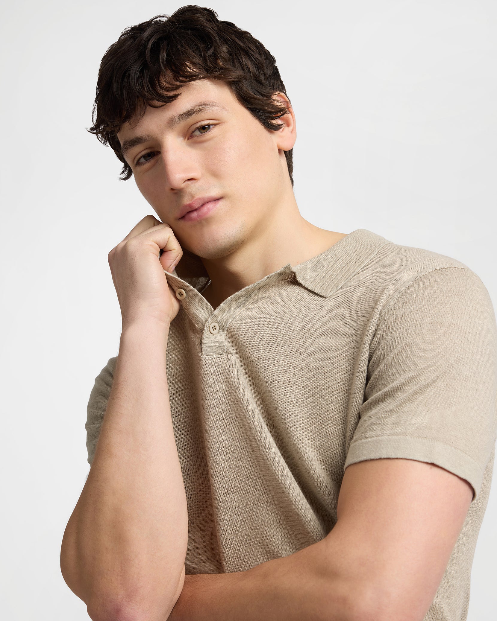 Linen Sweater Polo - Image 4