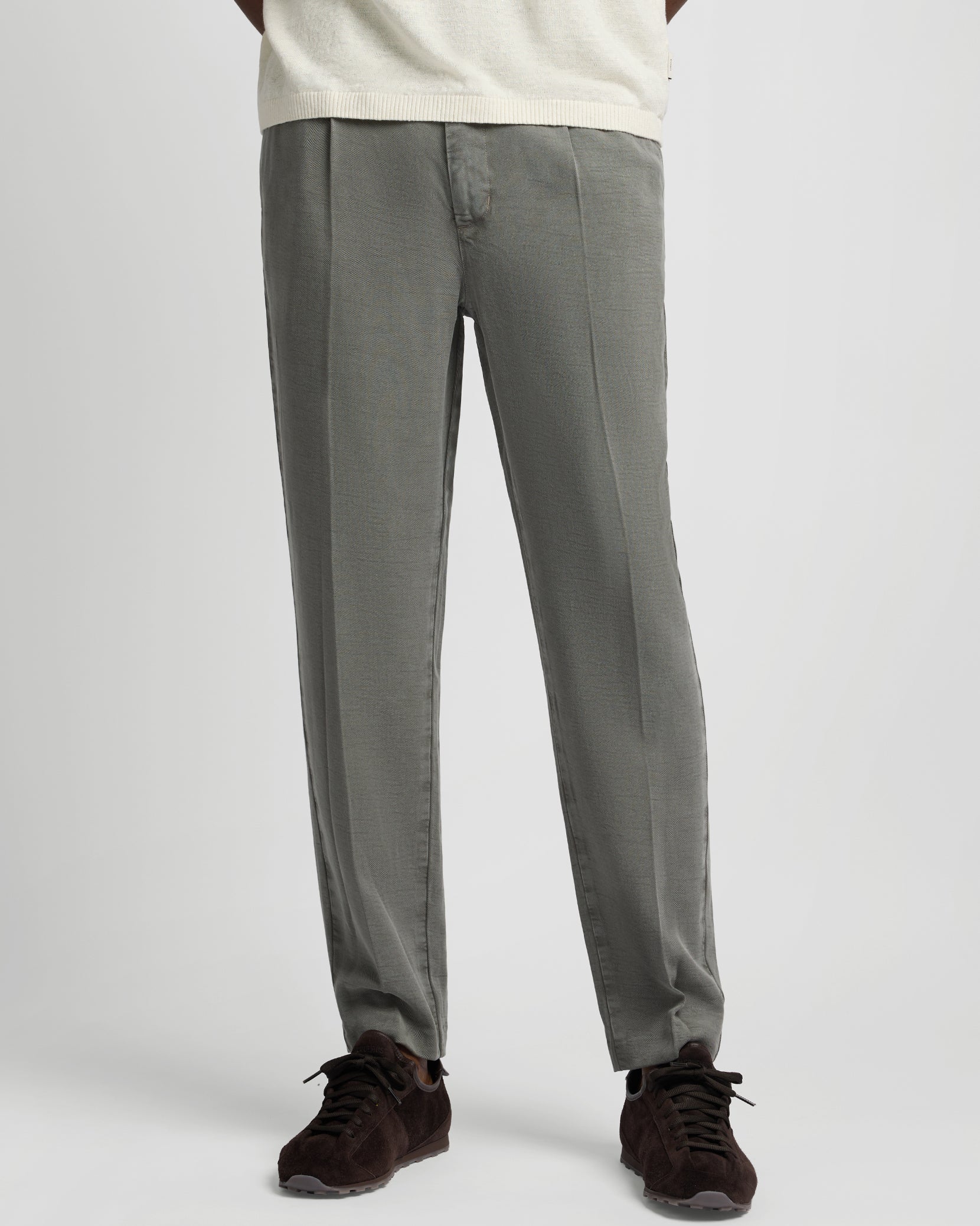Lyocell Pleated Trouser - Image 2