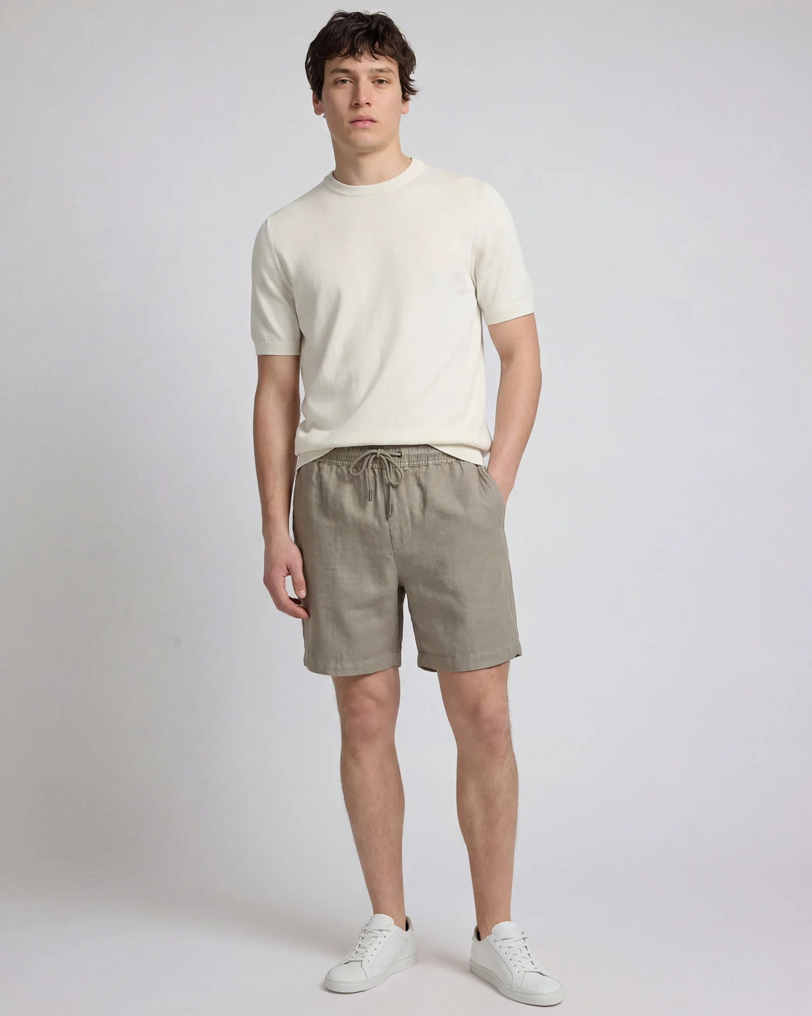 Mercerized Cotton Knit Tee - Image 3