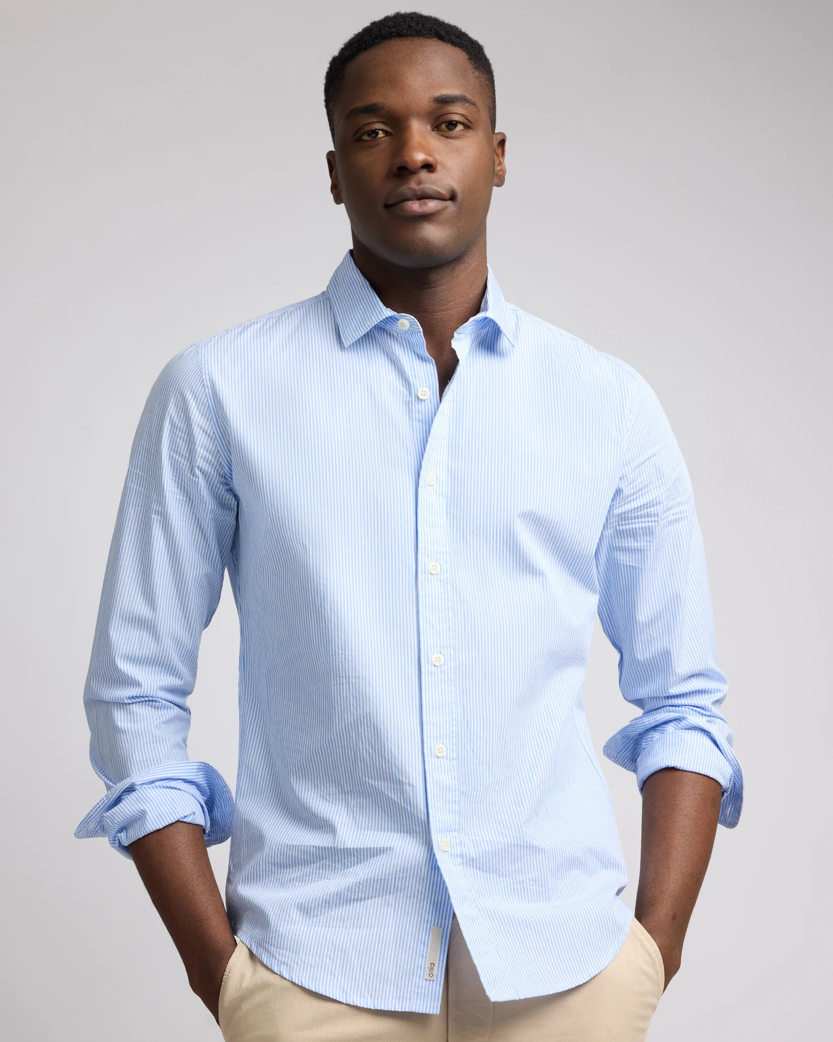 Poplin Long Sleeve Button Down Shirt - Image 2