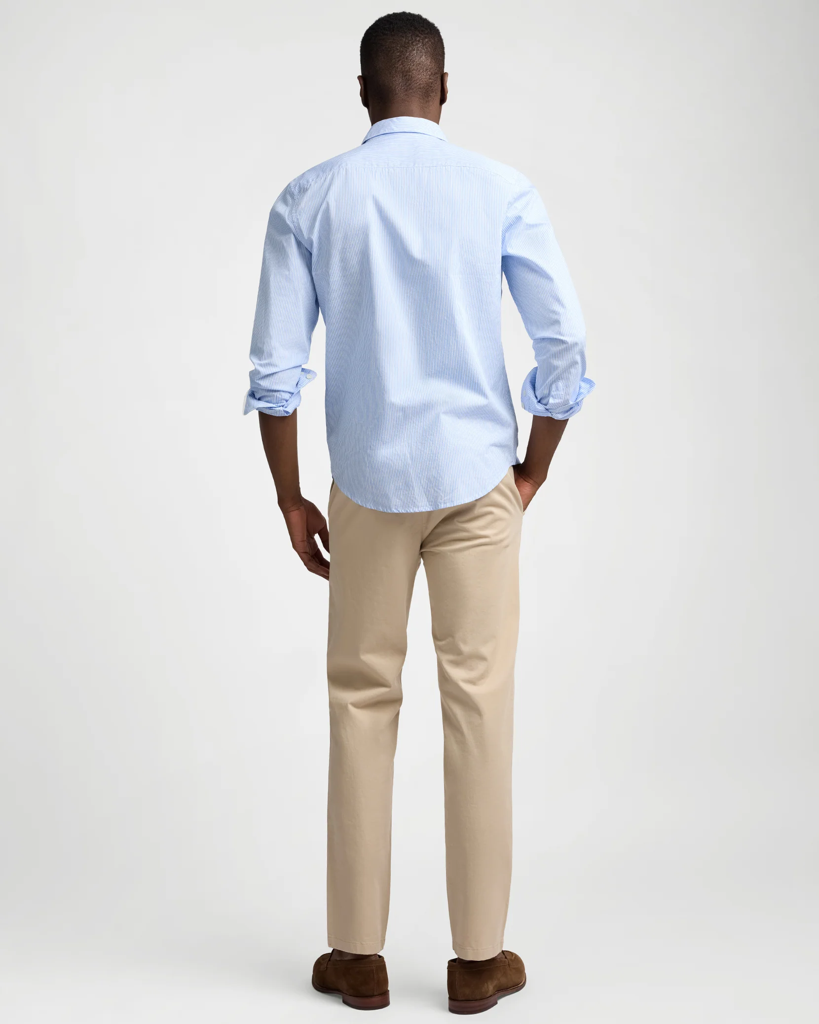 Poplin Long Sleeve Button Down Shirt - Image 5