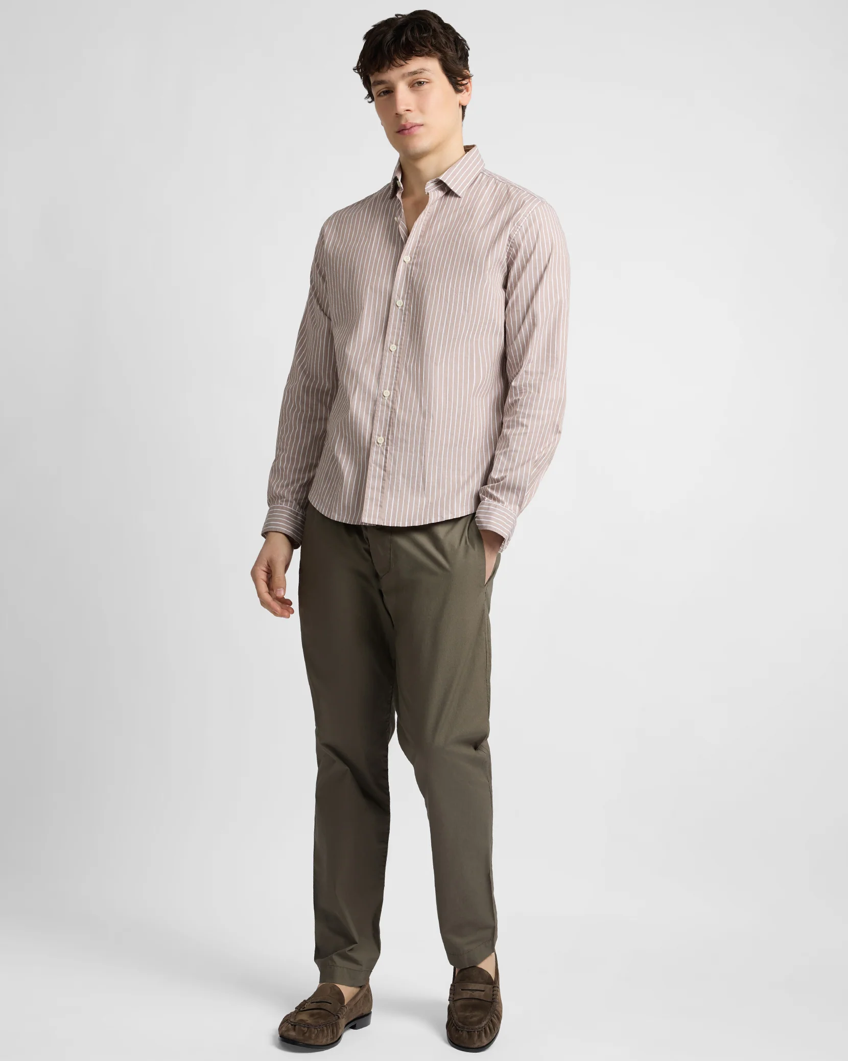 Poplin Long Sleeve Button Down Shirt - Image 4