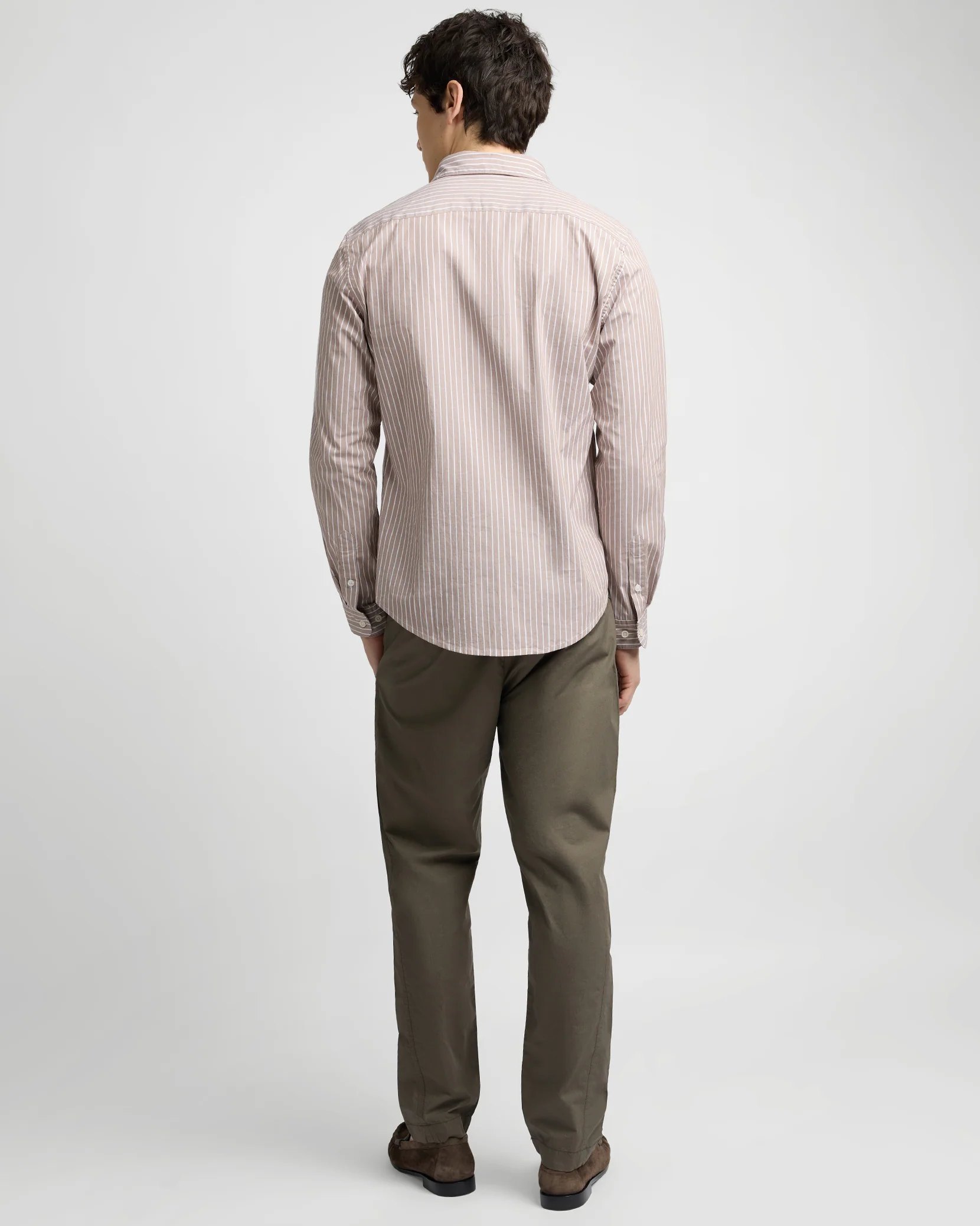 Poplin Long Sleeve Button Down Shirt - Image 6