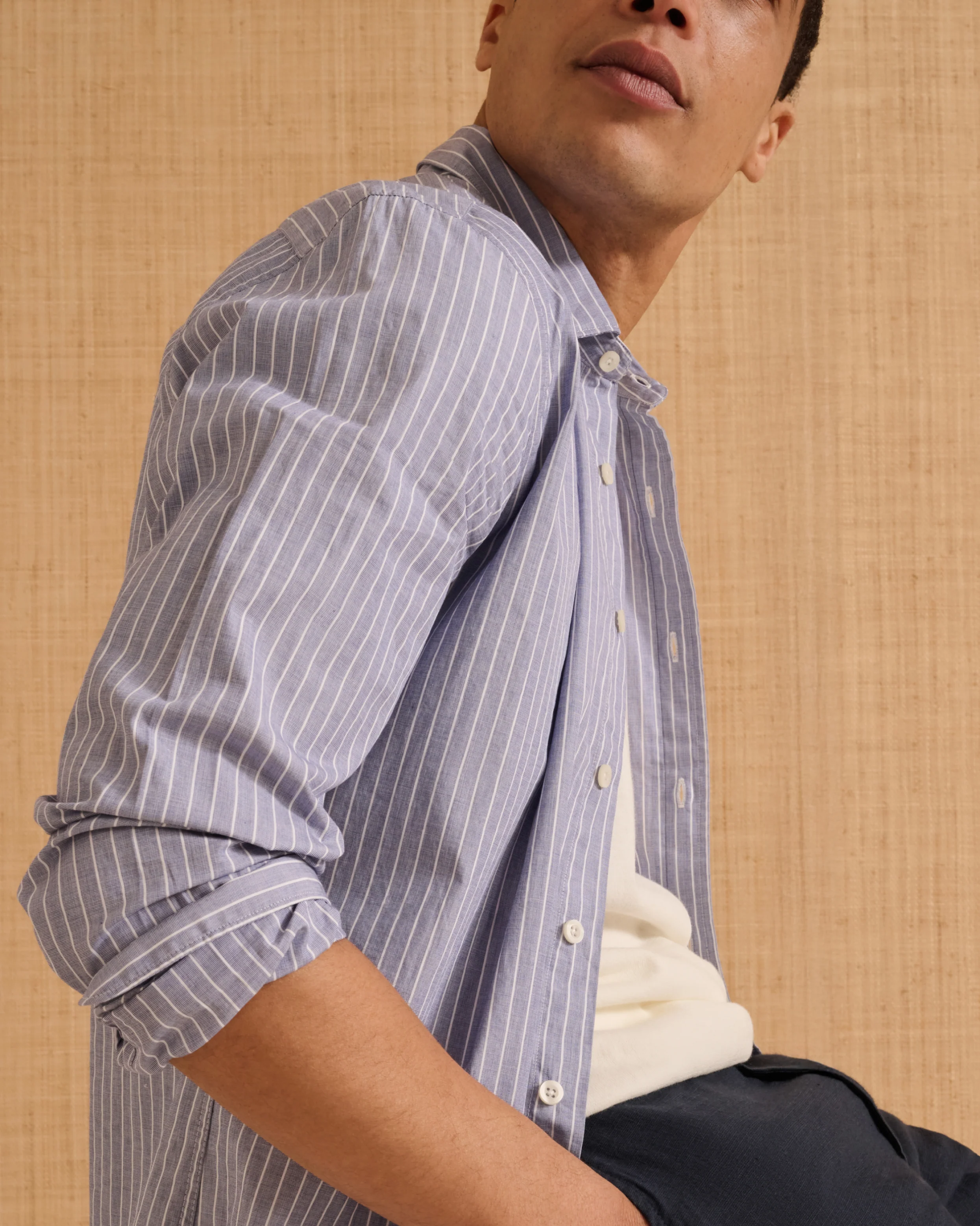 Poplin Long Sleeve Button Down Shirt - Image 2