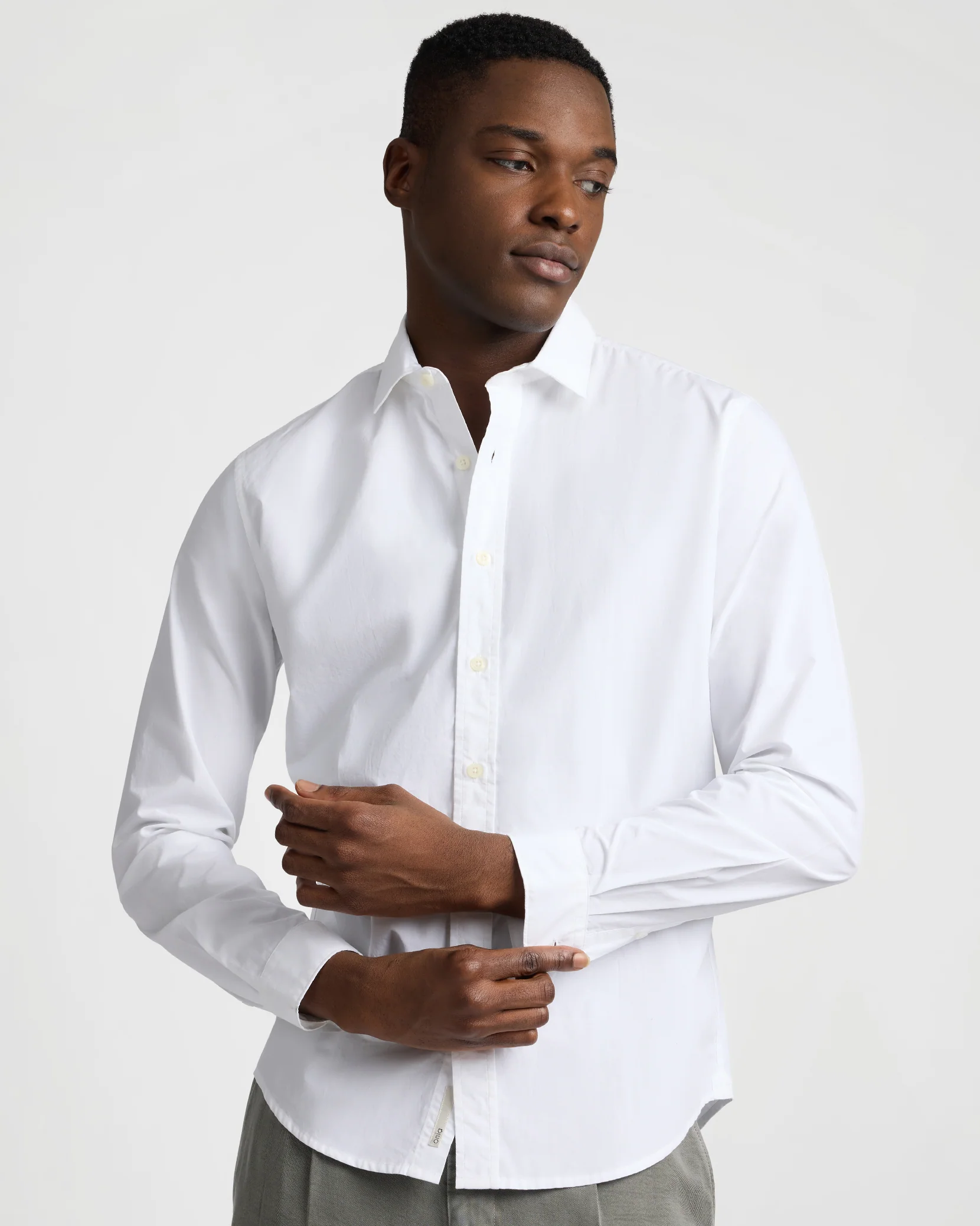 Poplin Long Sleeve Button Down Shirt - Image 2