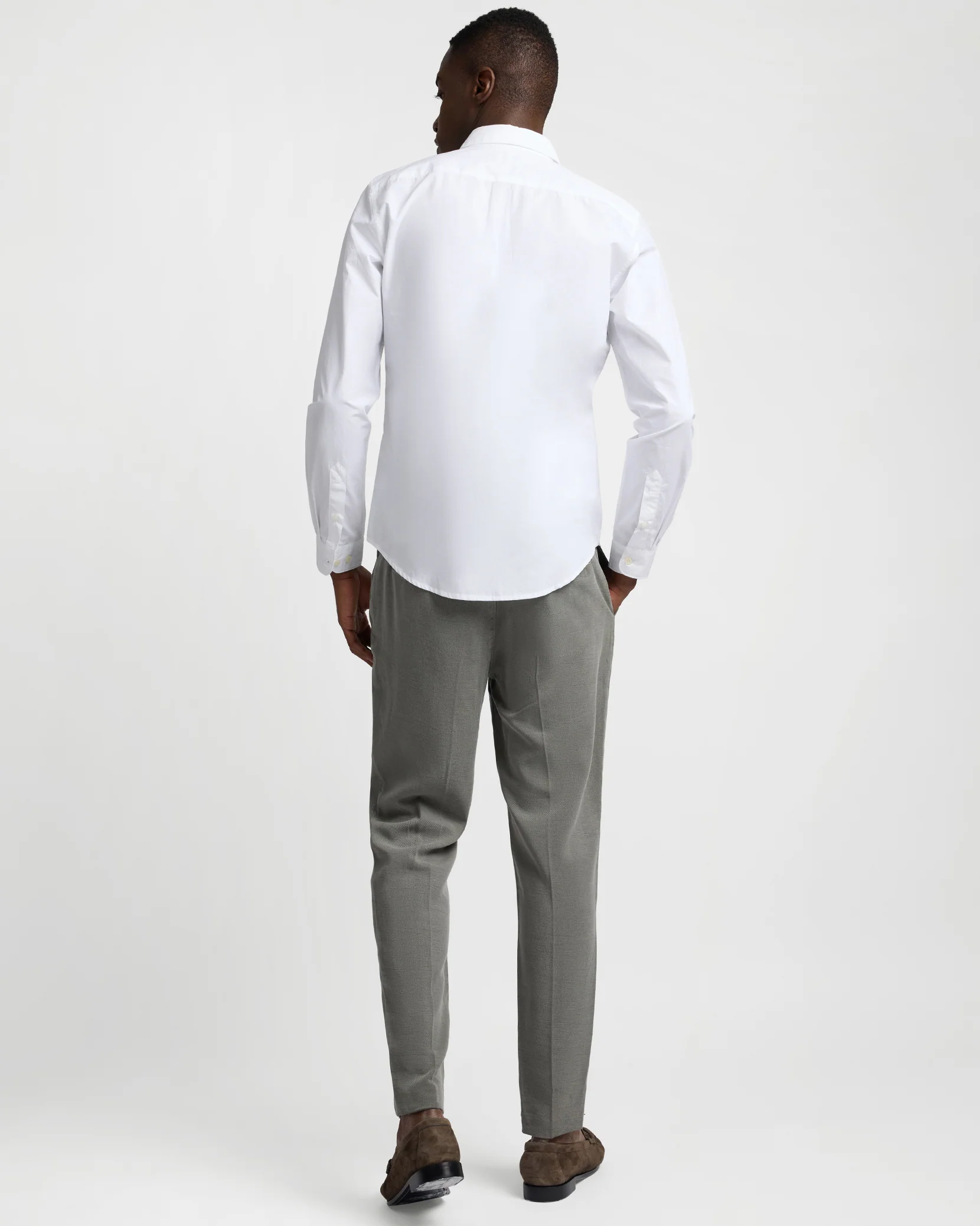 Poplin Long Sleeve Button Down Shirt - Image 5