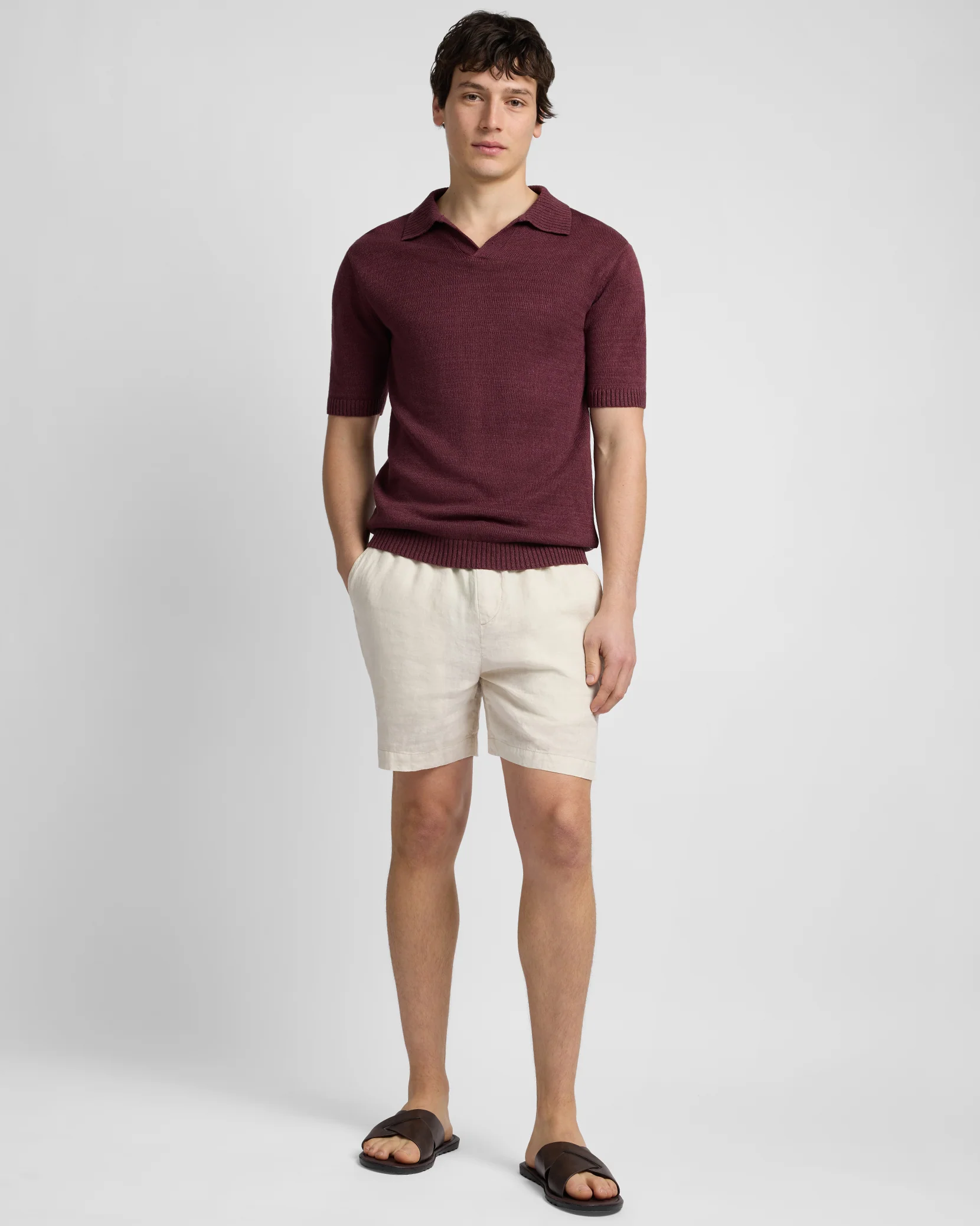 Silk Linen Short Sleeve Johnny Polo - Image 3
