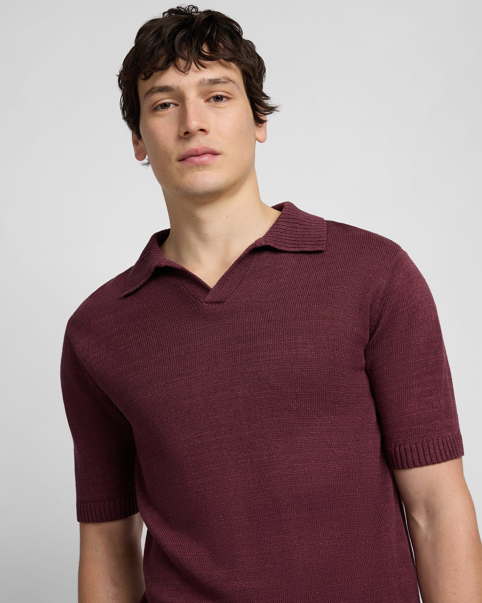 Silk Linen Short Sleeve Johnny Polo - Image 4