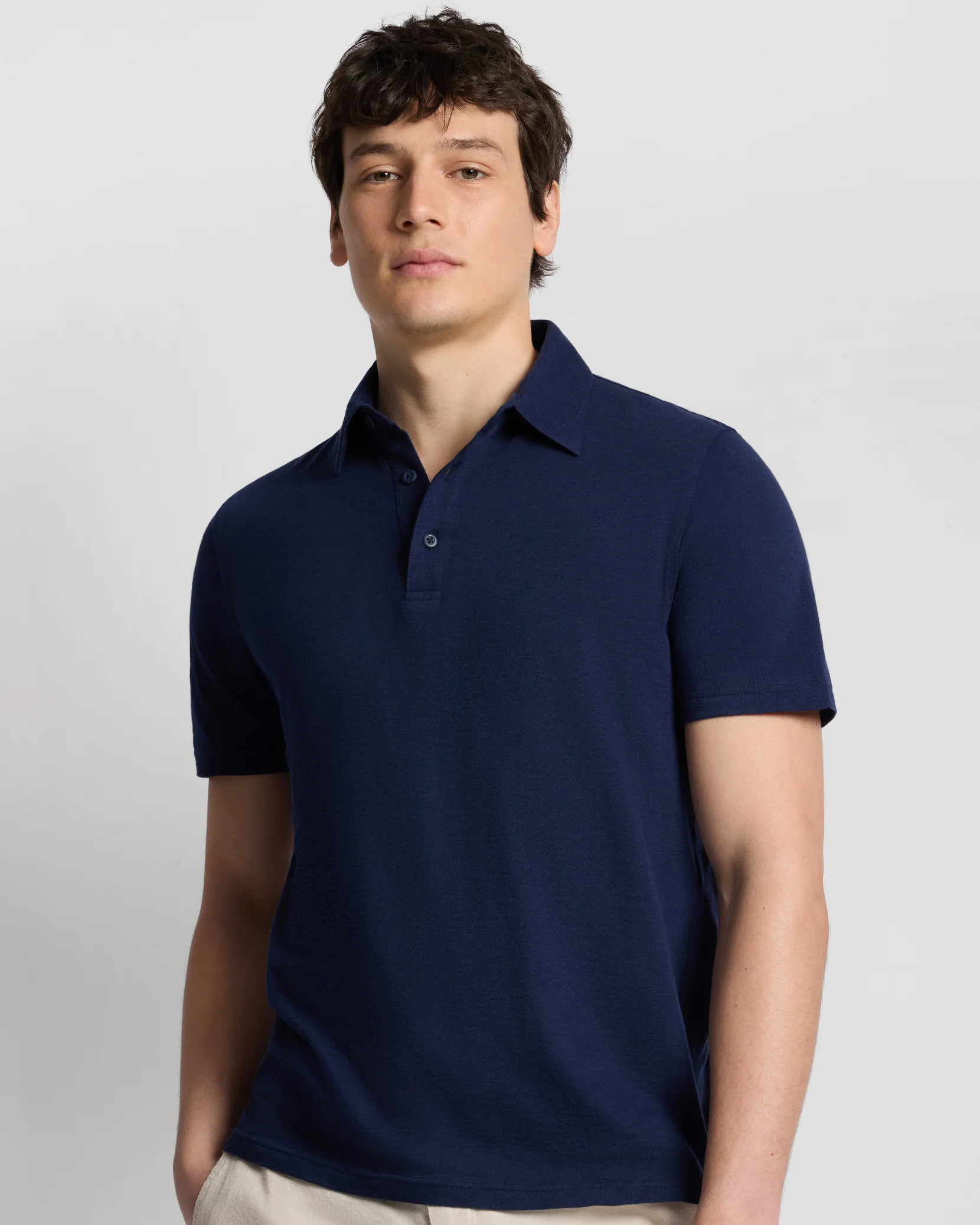 Slub Short Sleeve Polo - Image 2