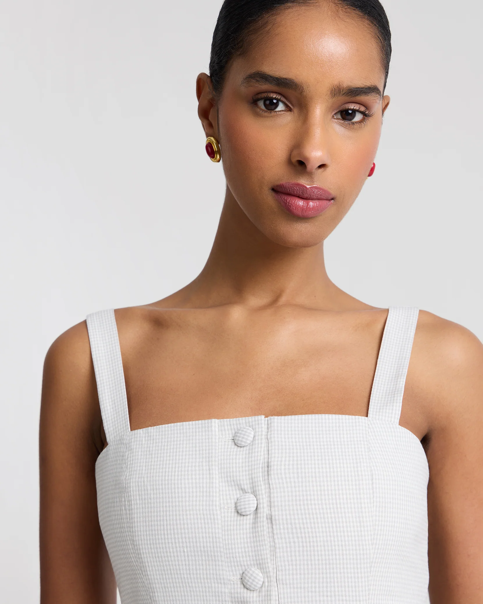 Square Neck Button Down Dress - Image 4
