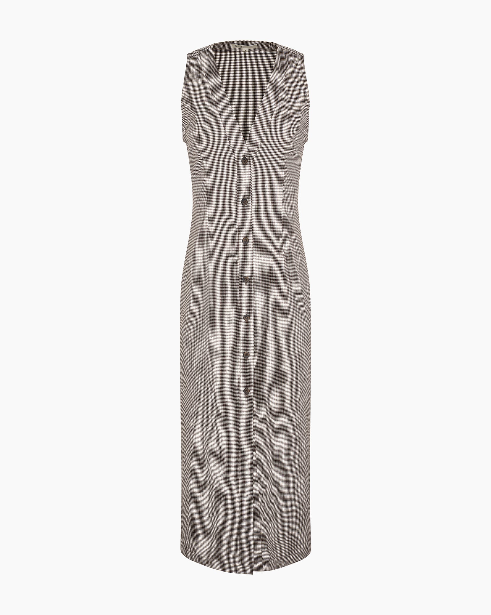 Stretch Linen Button Down Maxi Dress - Image 3