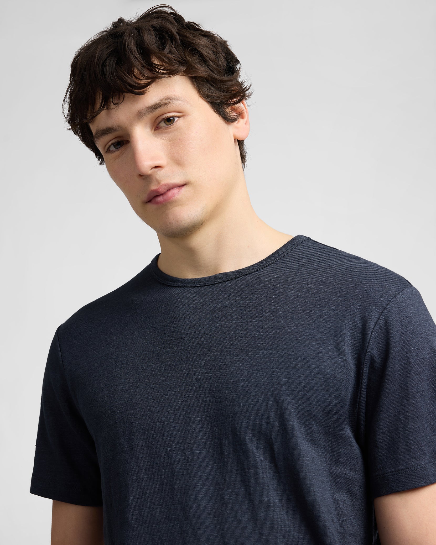 Stretch Linen Crewneck Tee - Image 4