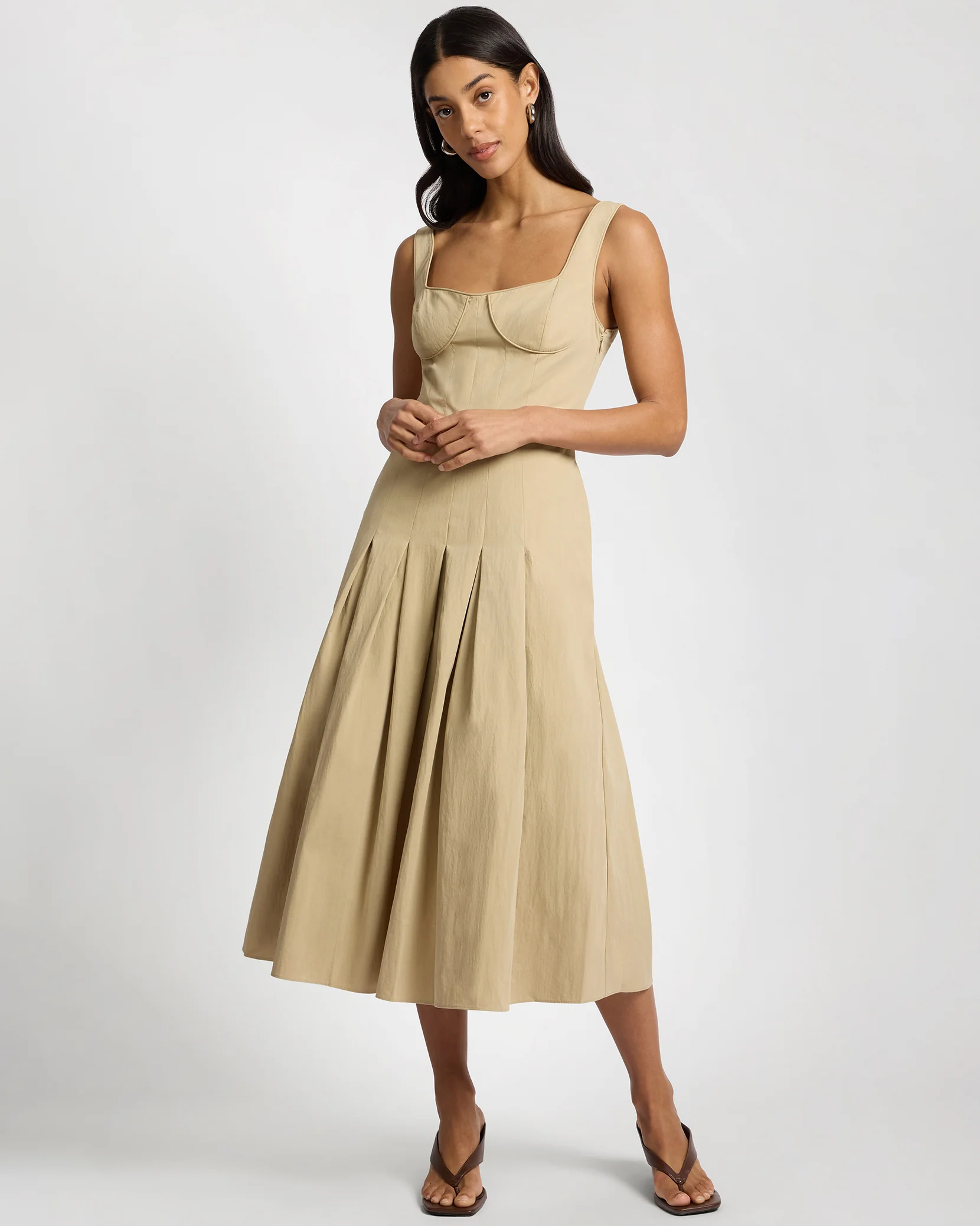 Sweetheart Pleated Dress