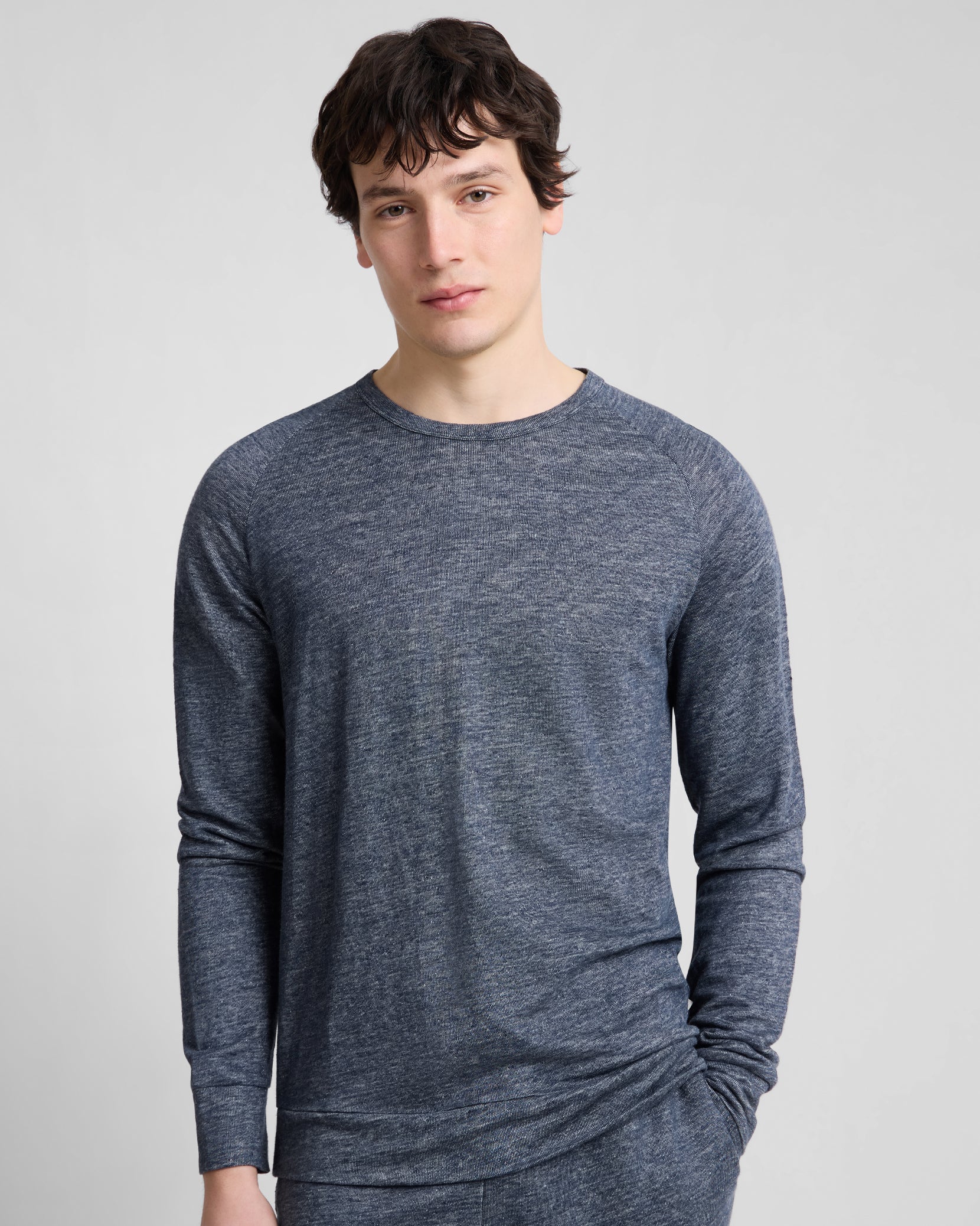 Terry Linen Crewneck Sweatshirt - Image 2