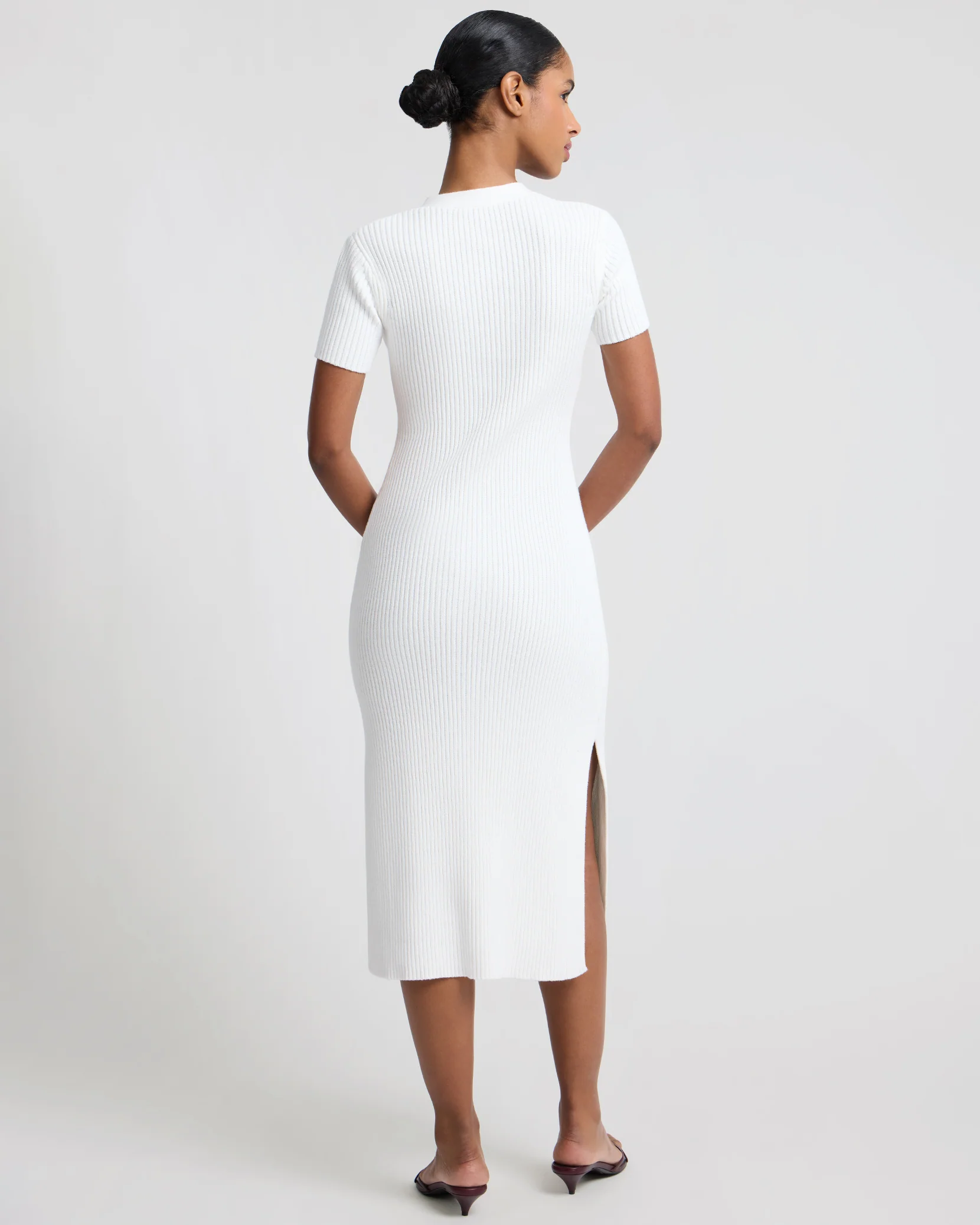 V-Neck Button Front Dress - Image 6